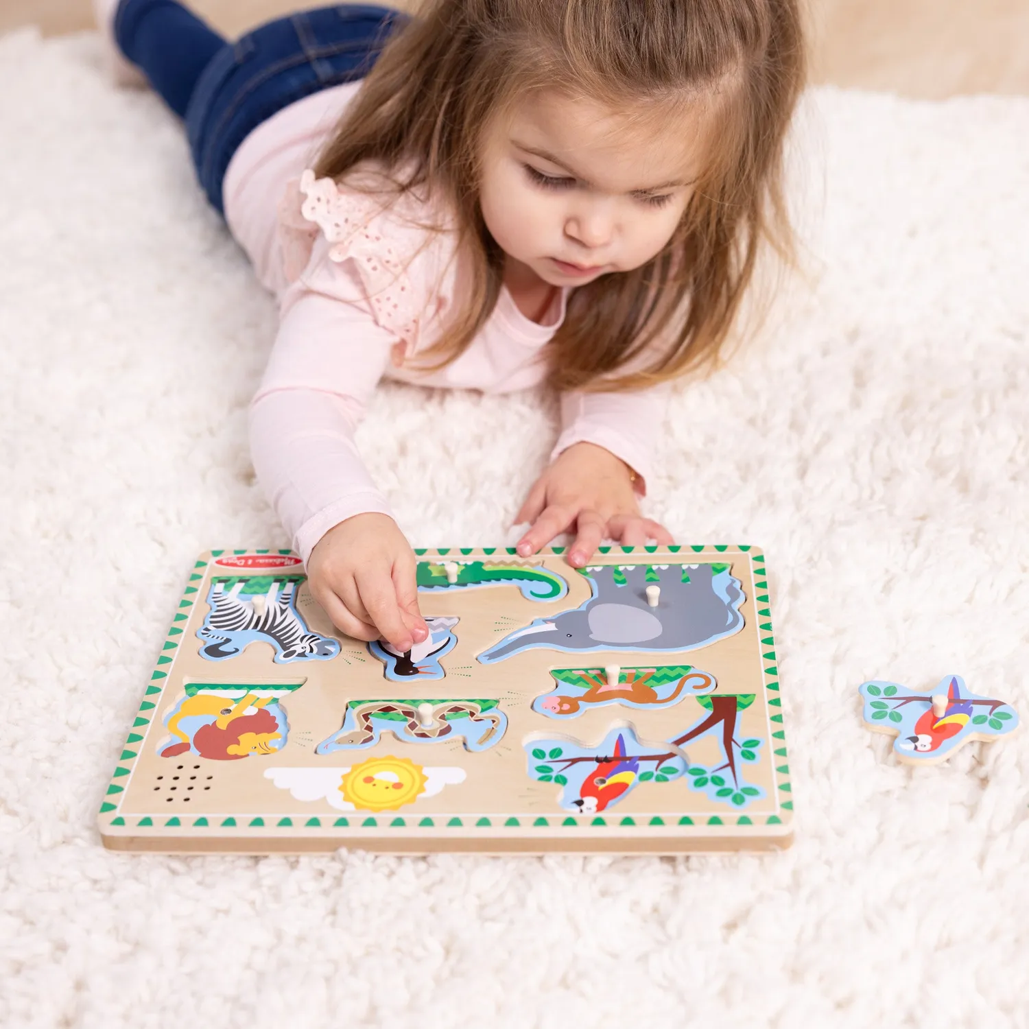 Melissa & Doug Zoo Soundpuzzle Tiere 8 Teile