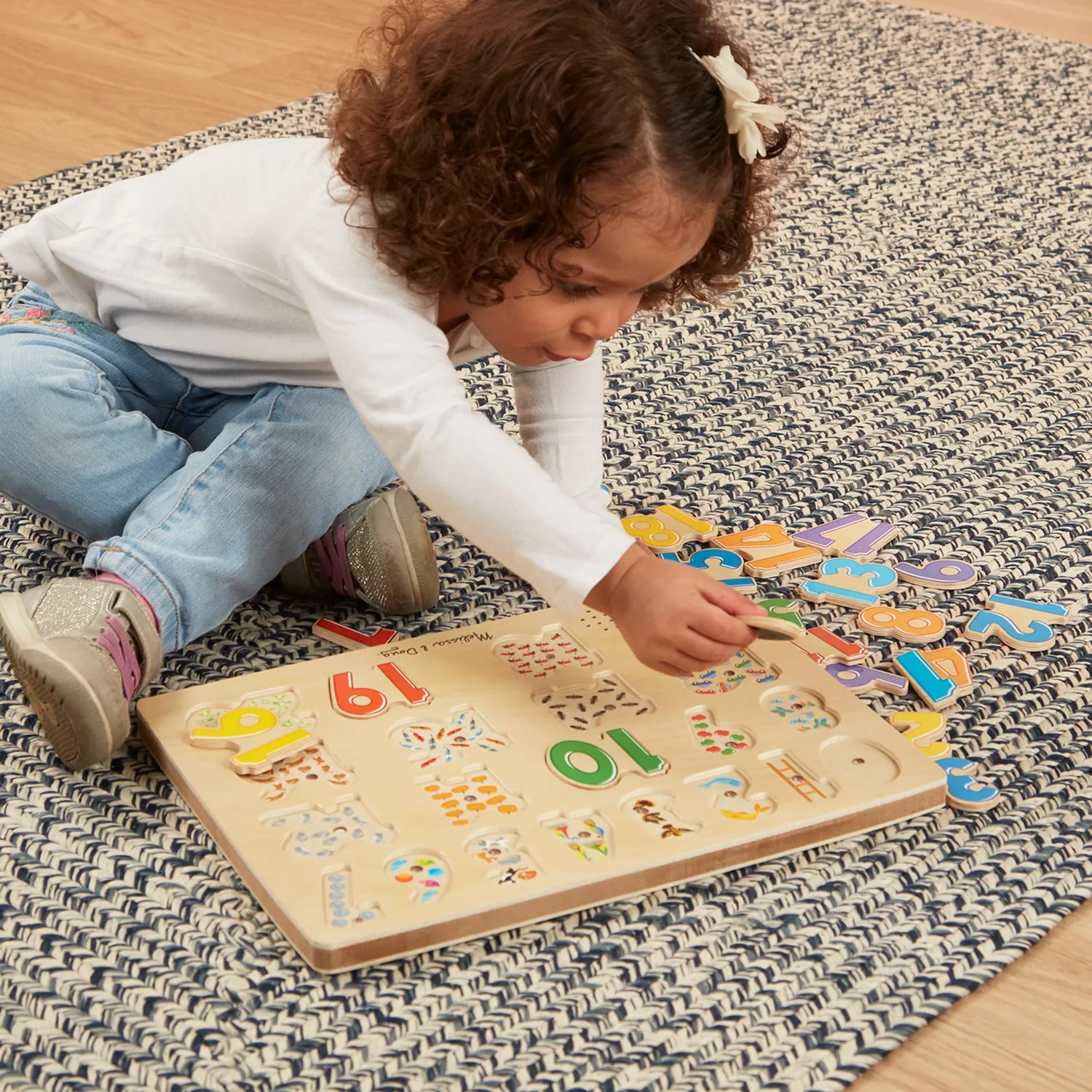 Melissa & Doug Zahlen Soundpuzzle 21 Teile Holz ab 3 Jahre