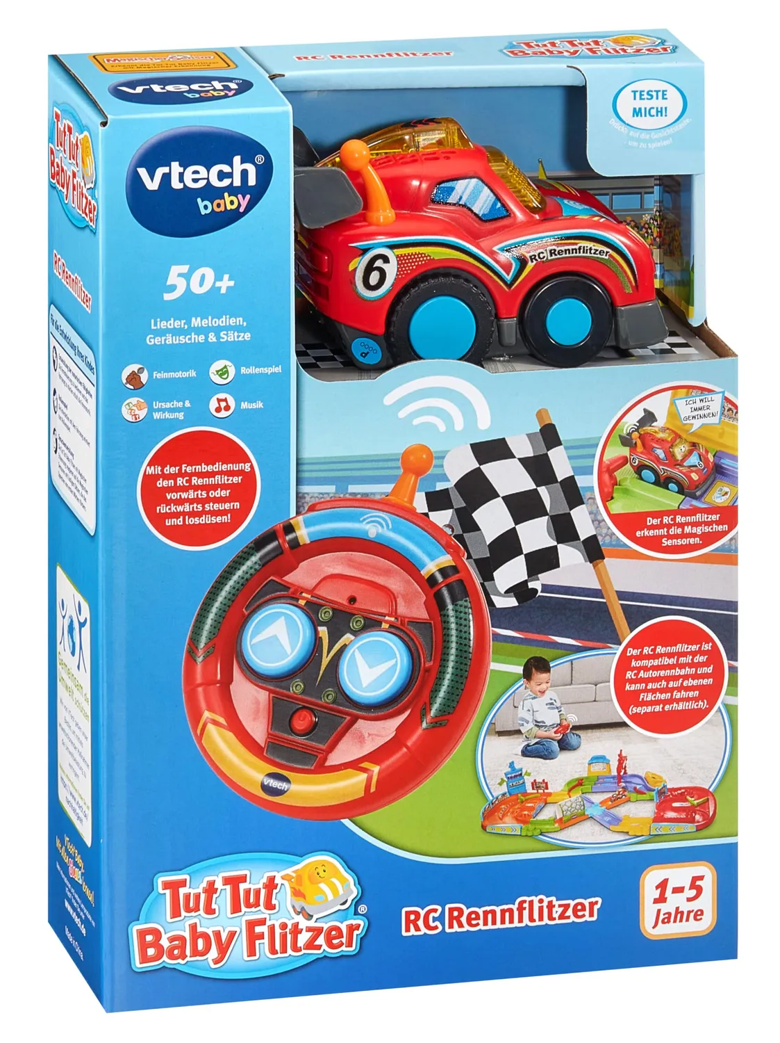 Vtech Tut Tut Baby Flitzer RC Rennflitzer Auto 1-5 Jahre