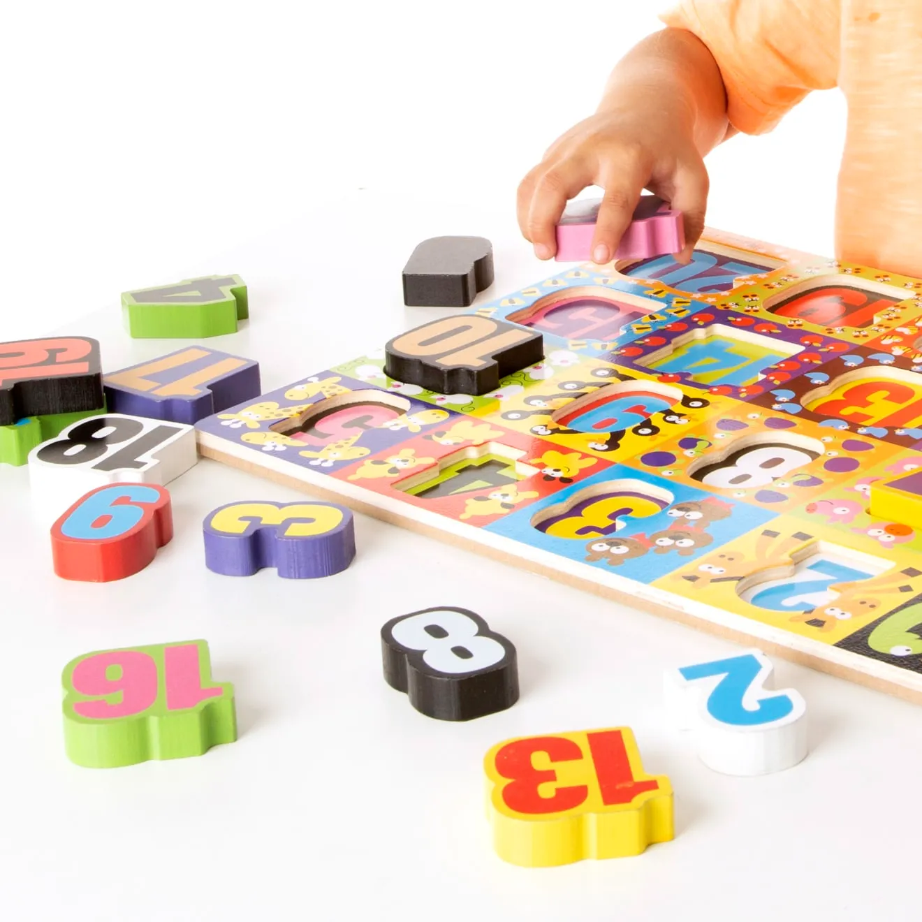 Melissa & Doug Jumbo Numbers Holzpuzzle Zahlen 1-20 20 Teile