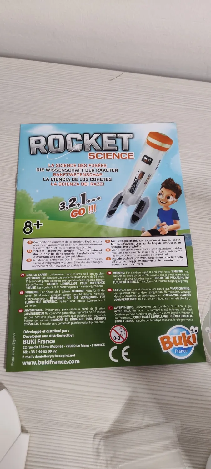 Buki France 2166 Space Rocket Rakete Experiment 15 m ab 8 Jahre