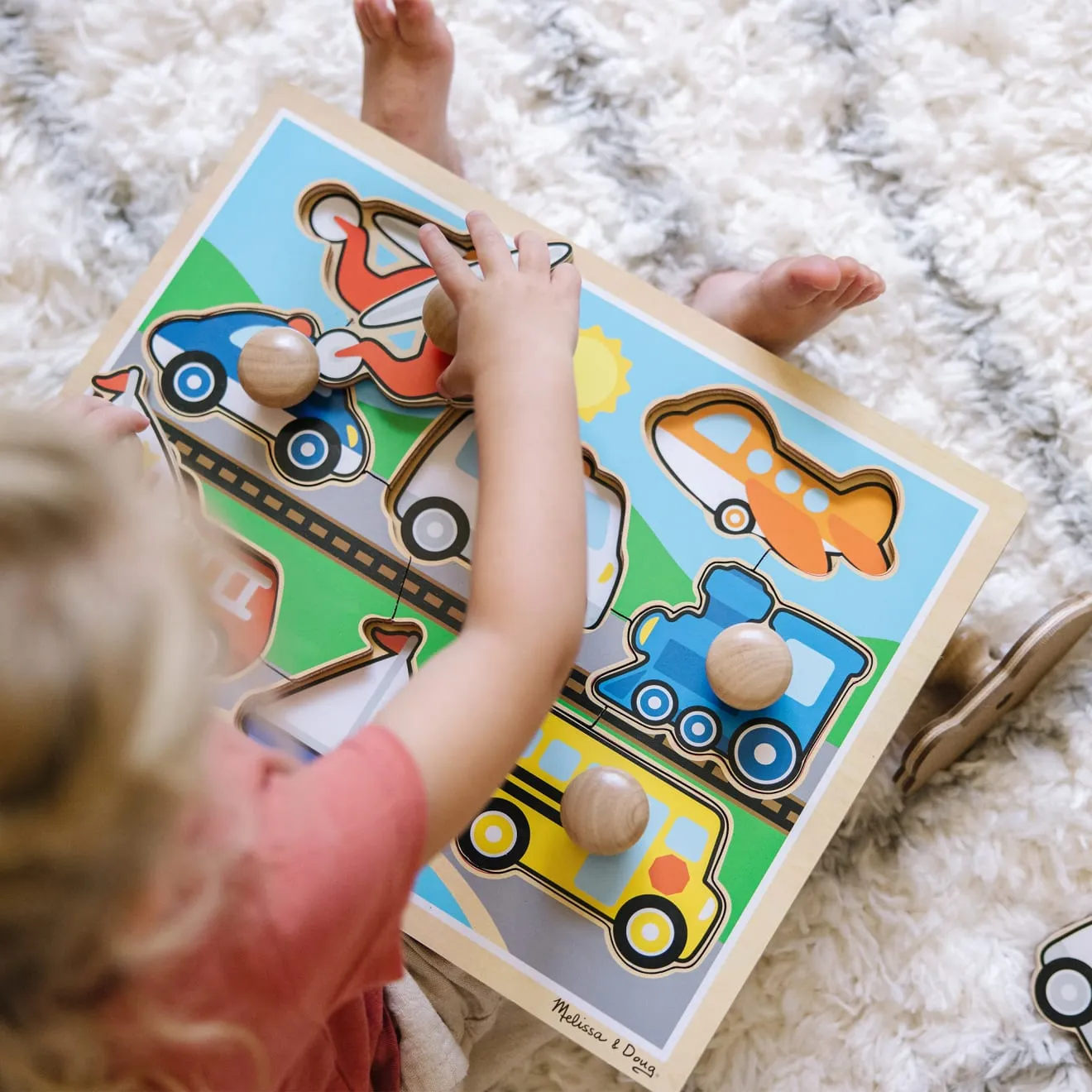 Melissa & Doug Vehicles Jumbo Knob Puzzle Holz 8-tlg