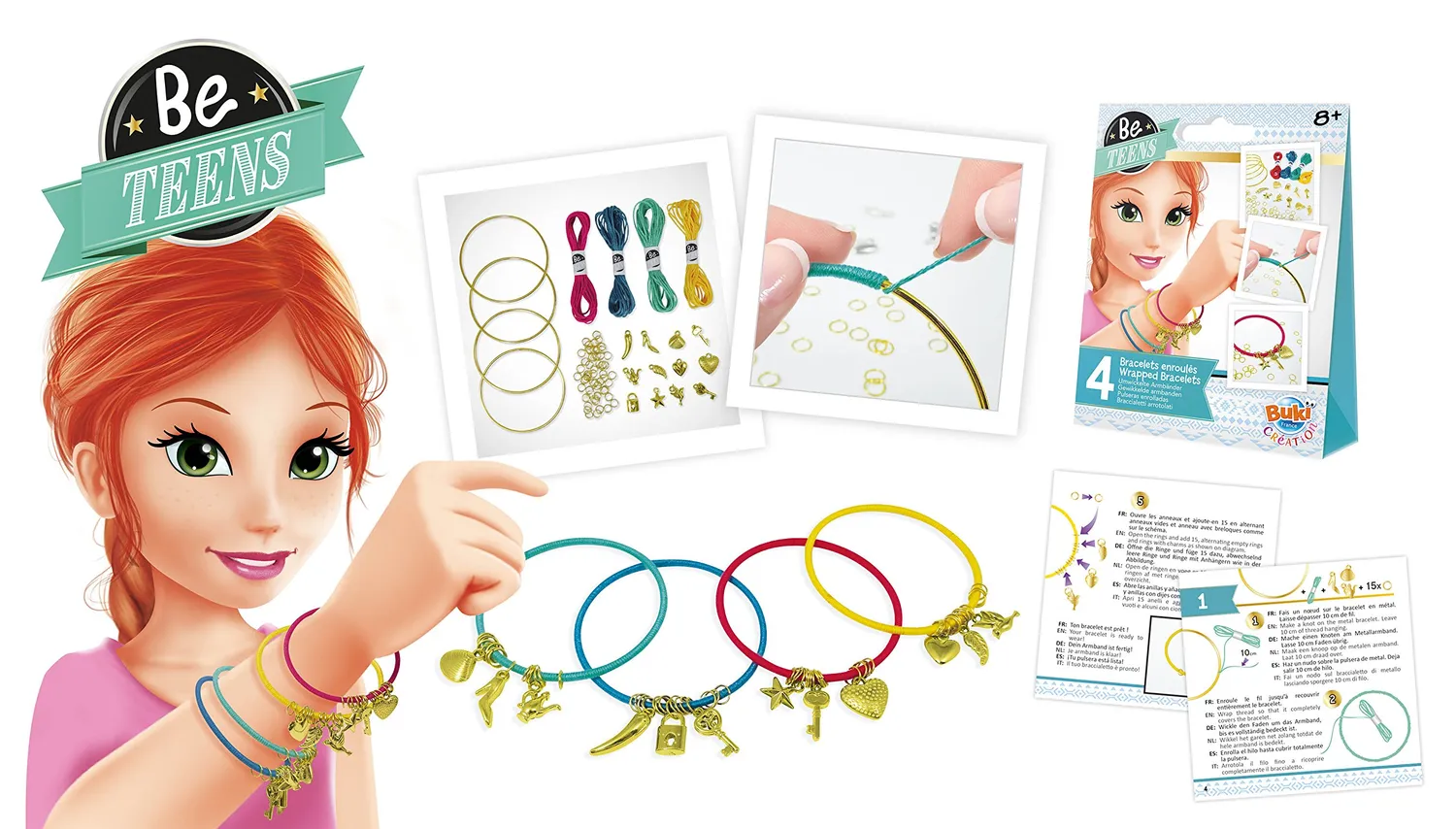 Buki Be Teens Umwickelte Armbänder Bastelset 4 Stück