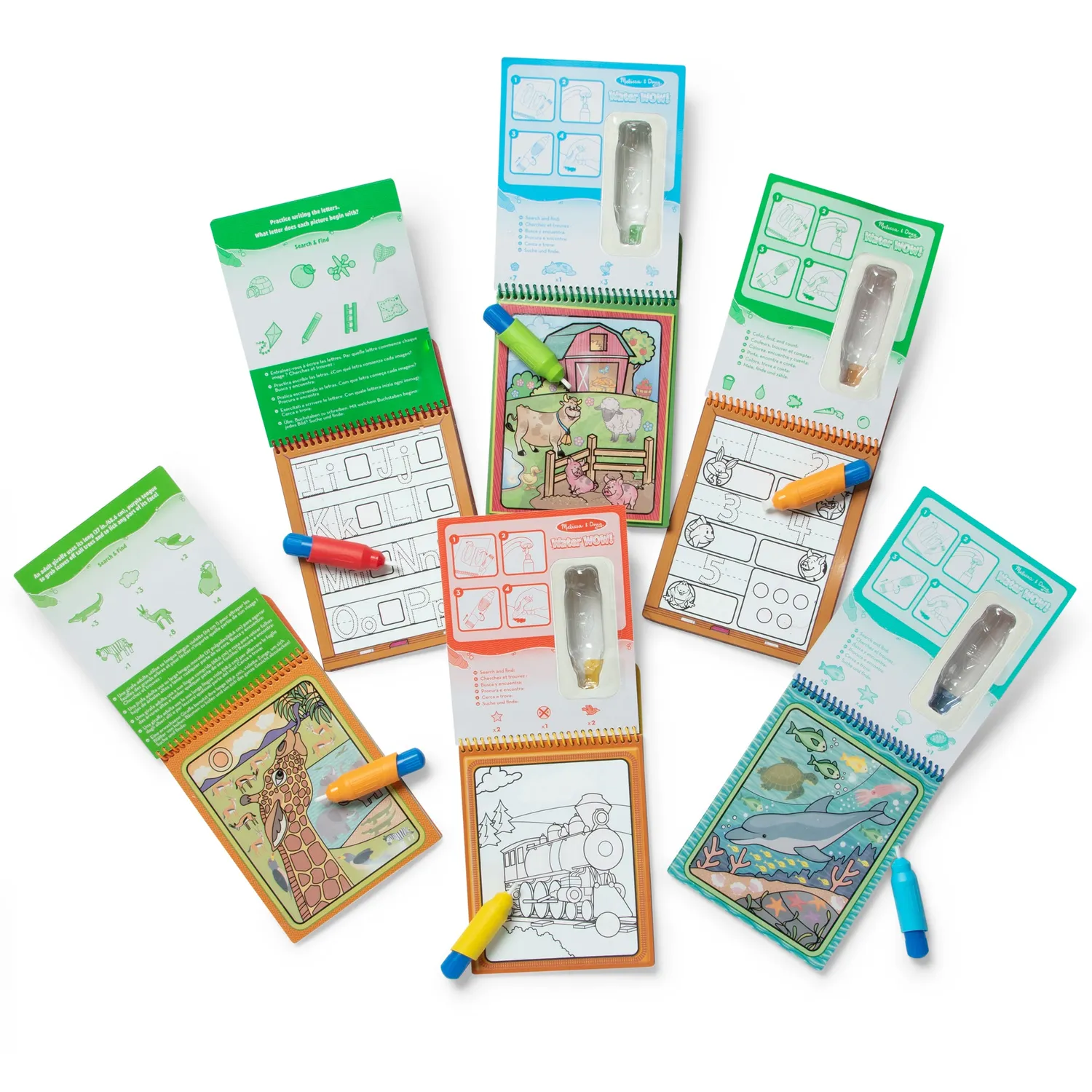 Melissa & Doug Water Wow Malbuch 6er Set Wasser
