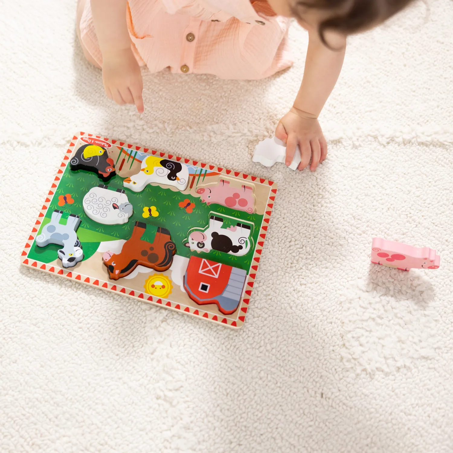 Melissa & Doug Farm Animals Holzpuzzle 8 Teile Bauernhof
