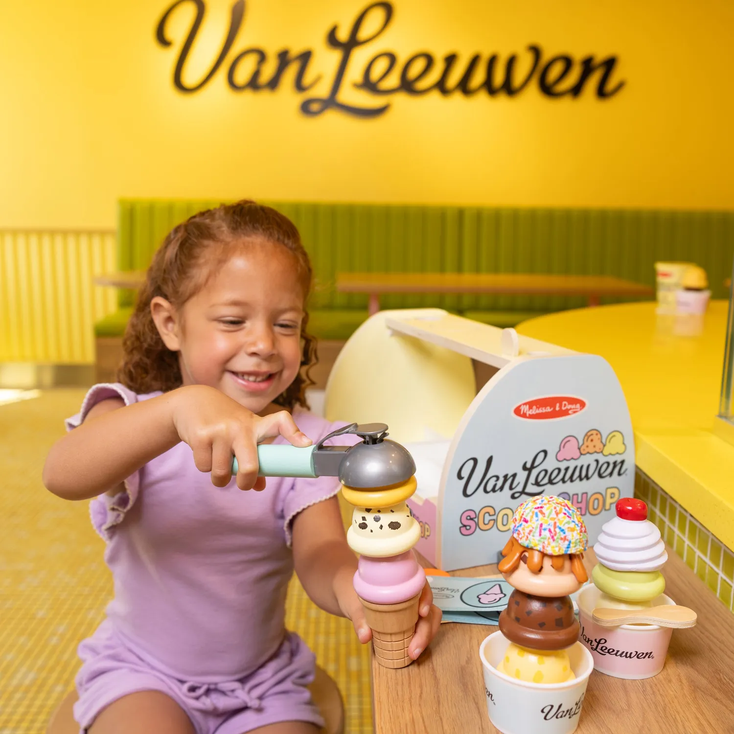 Melissa & Doug Van Leeuwen Eisdiele Holz Spielset Bundle