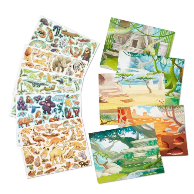 Melissa & Doug Dschungel Stickerpad Stickerheft 175 Sticker ab 3J