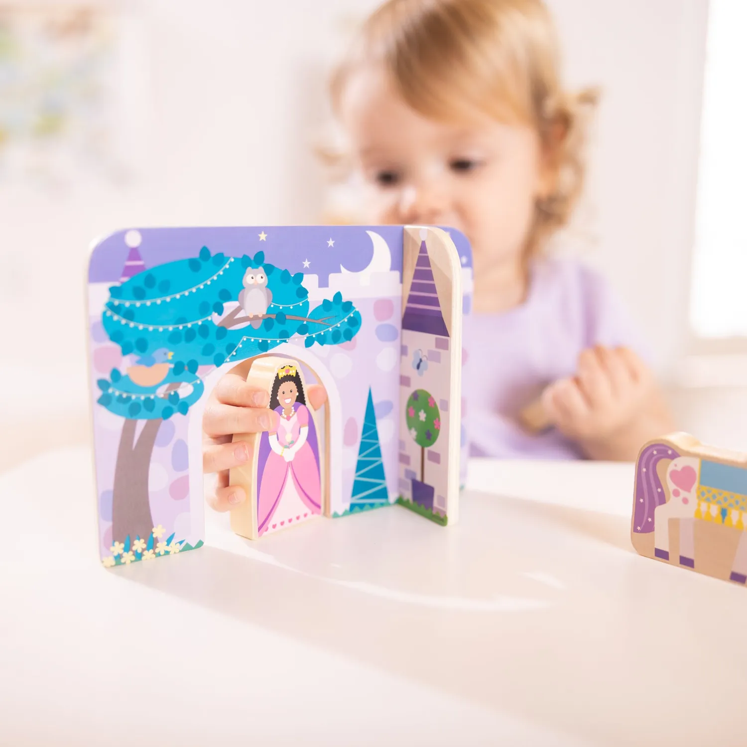 Melissa & Doug Wooden Fairy Tale Spielset Schloss Holz