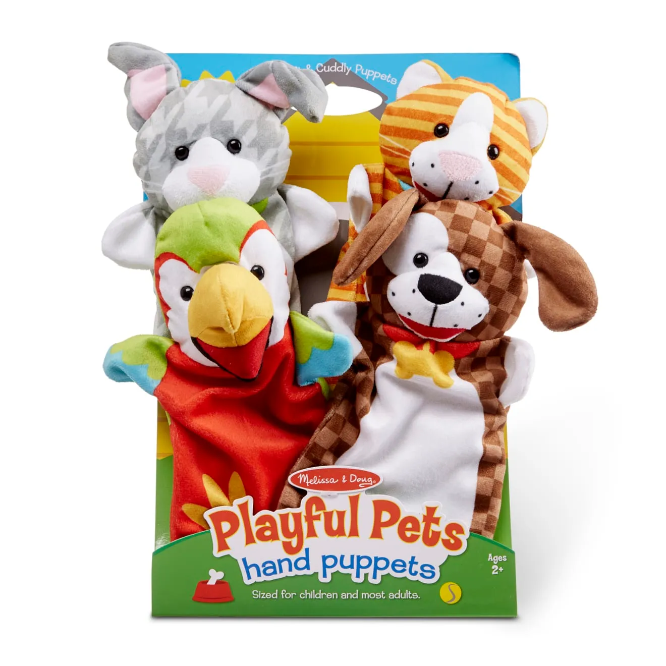 Melissa & Doug Playful Pets Handpuppen 4er-Set Tiere