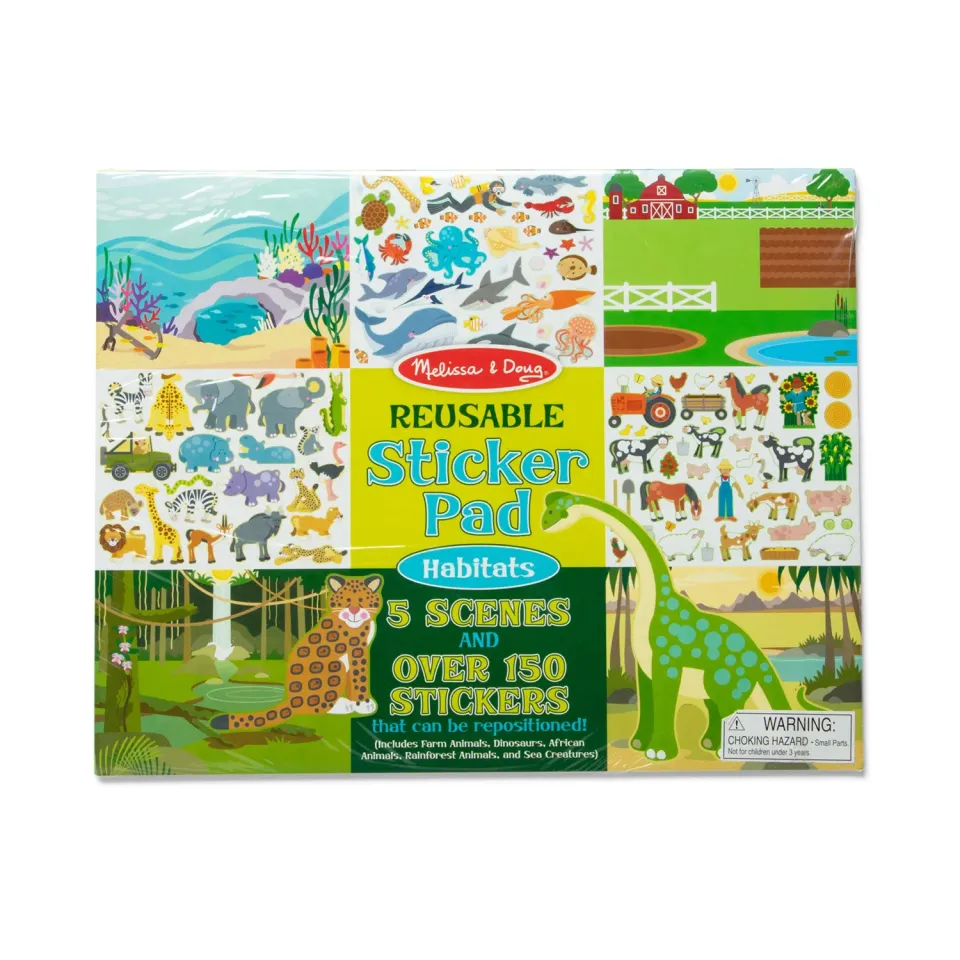 Melissa & Doug Habitats Stickerbuch wiederverwendbar 150 Sticker
