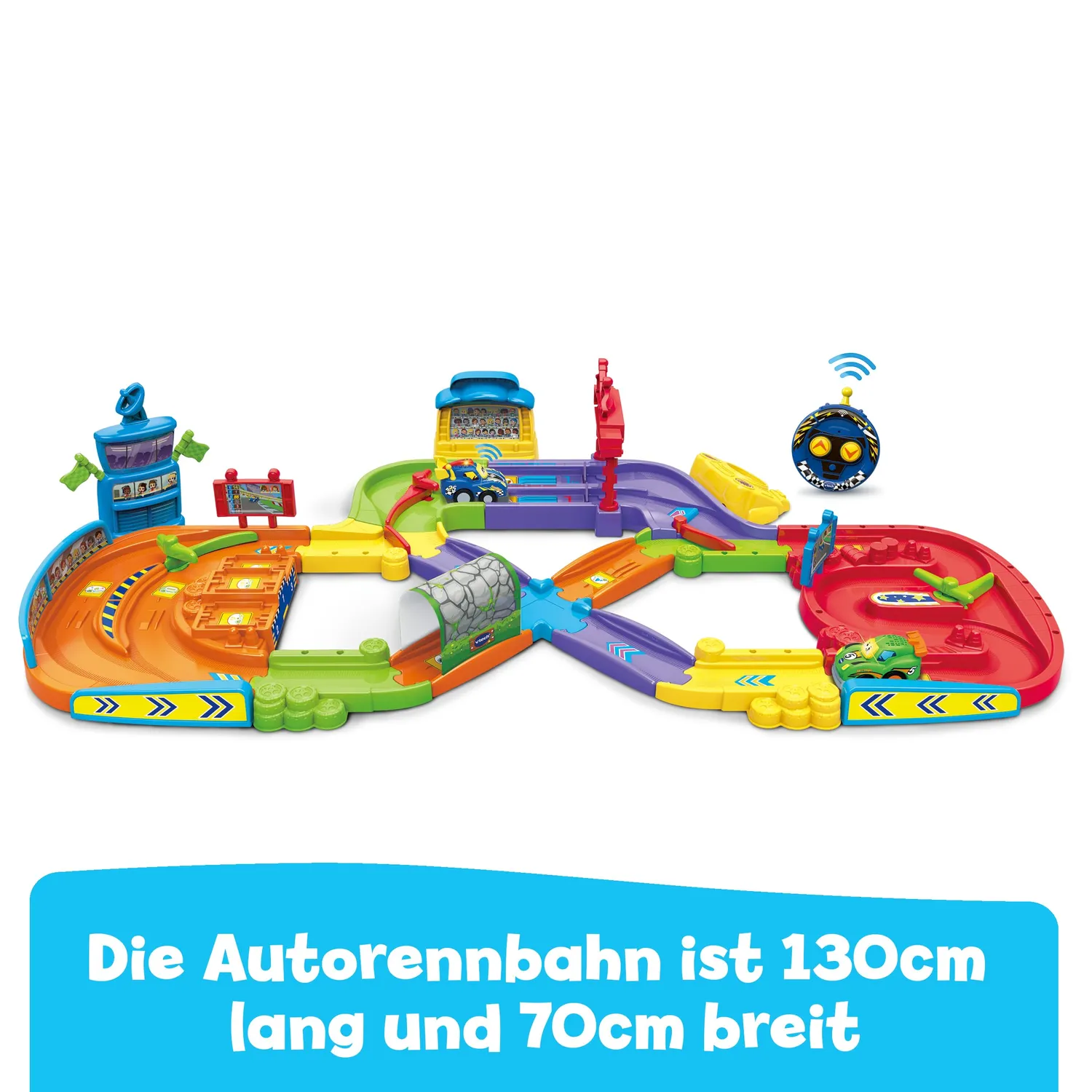 VTech Tut Tut Baby Flitzer RC Autorennbahn Spielset mit Fernbedienung