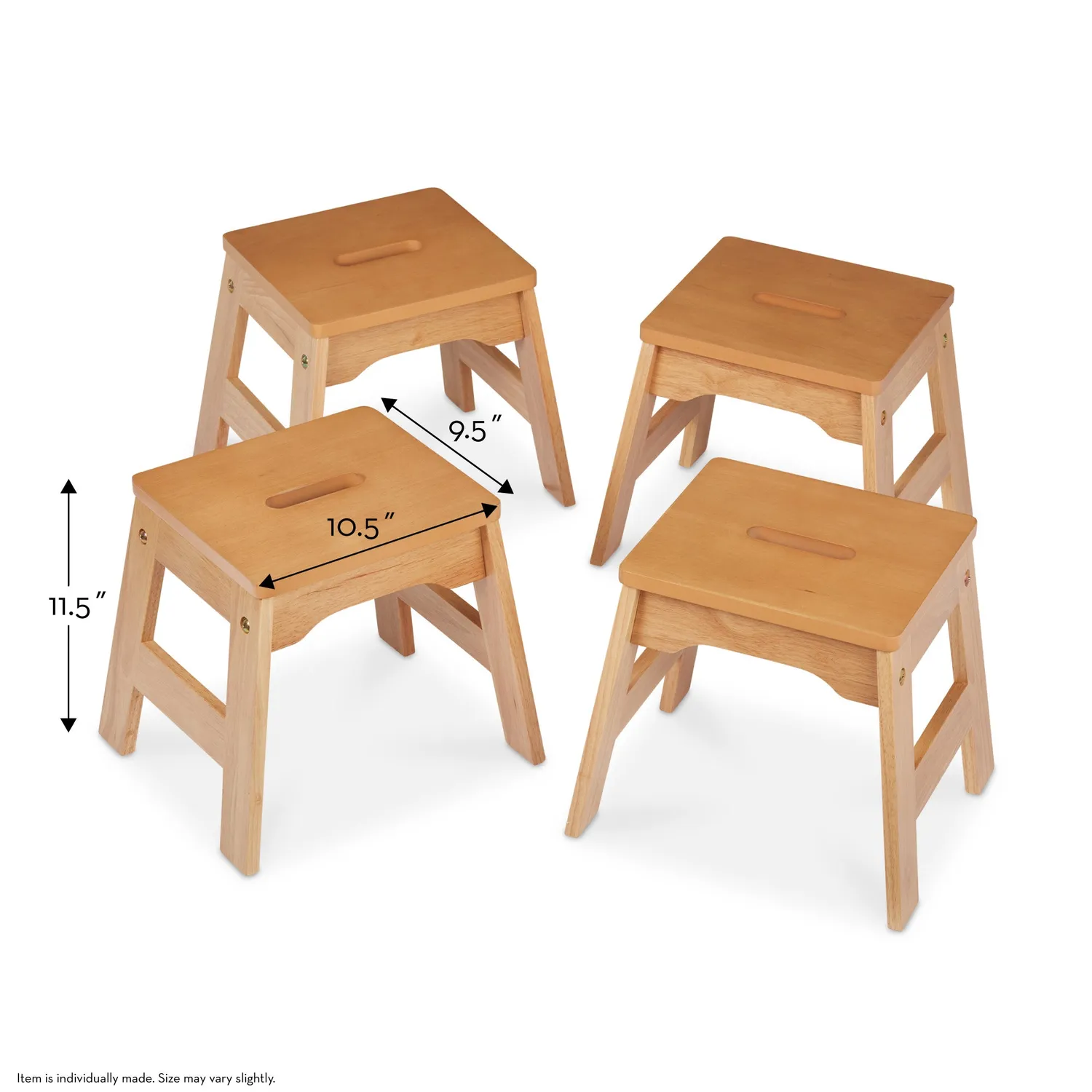 Melissa & Doug Wooden Stools Kinderhocker Holz 4er-Set stapelbar