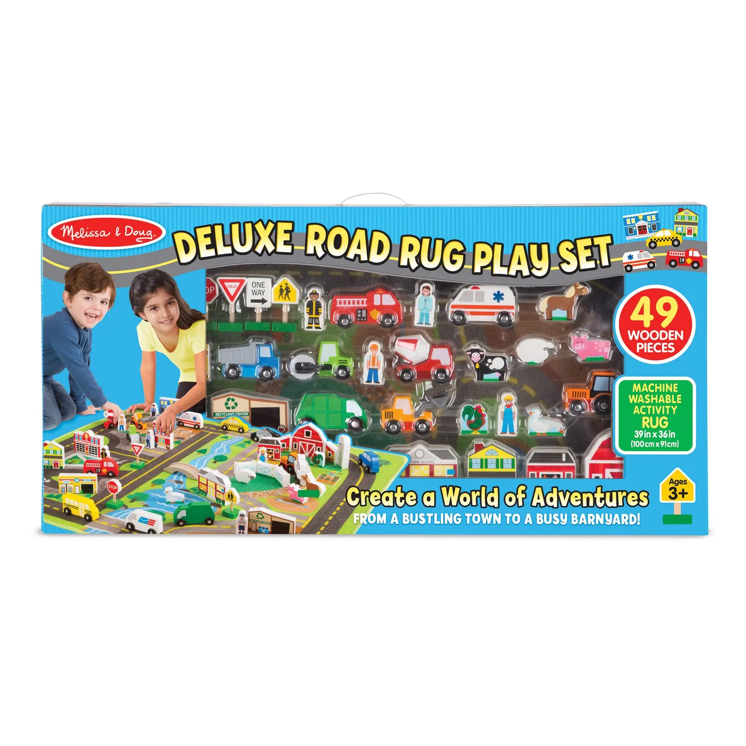 Melissa & Doug Deluxe Road Rug Spielteppich 49-tlg