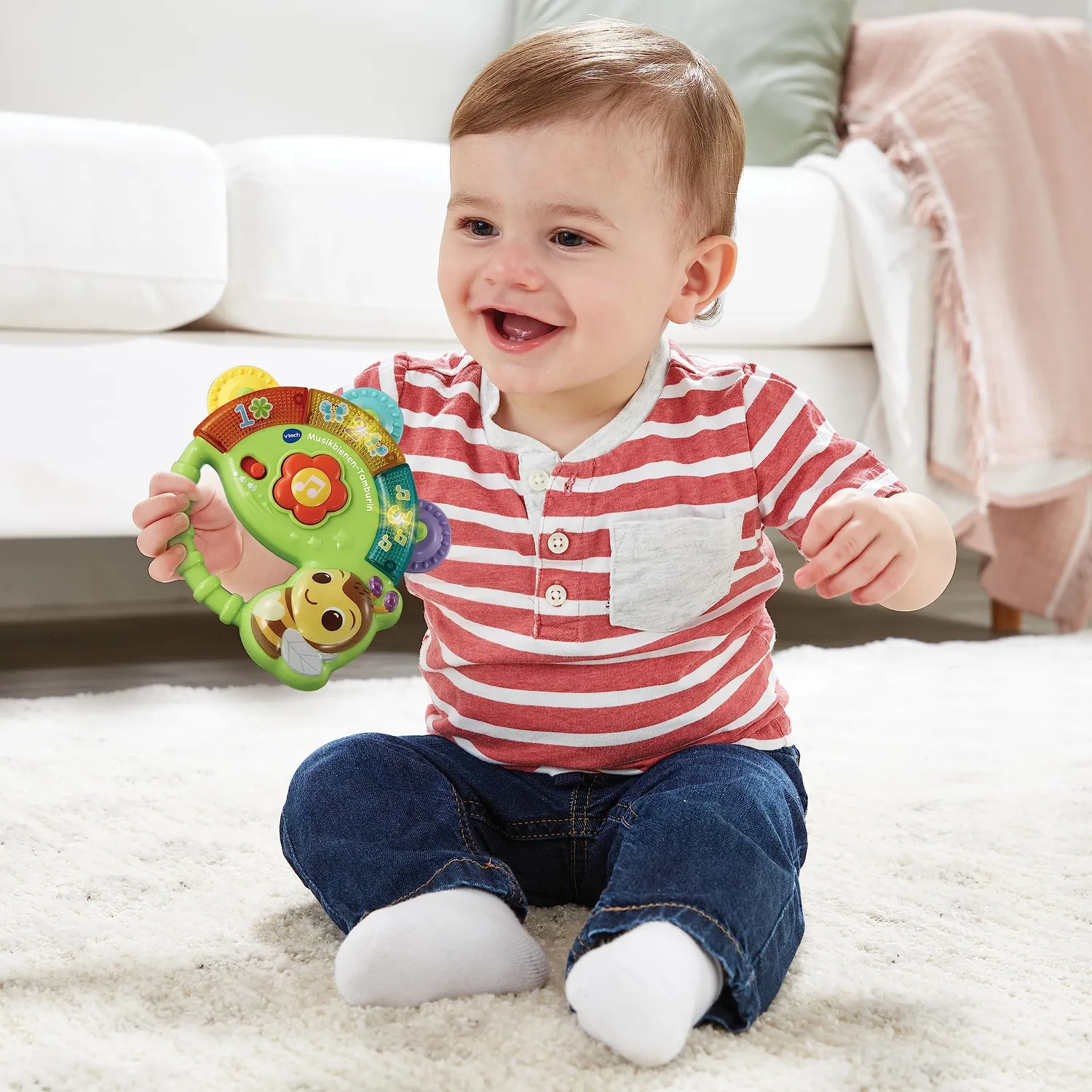VTech Baby Musikbienen-Tamburin Musik-Spielzeug 3-36 Monate
