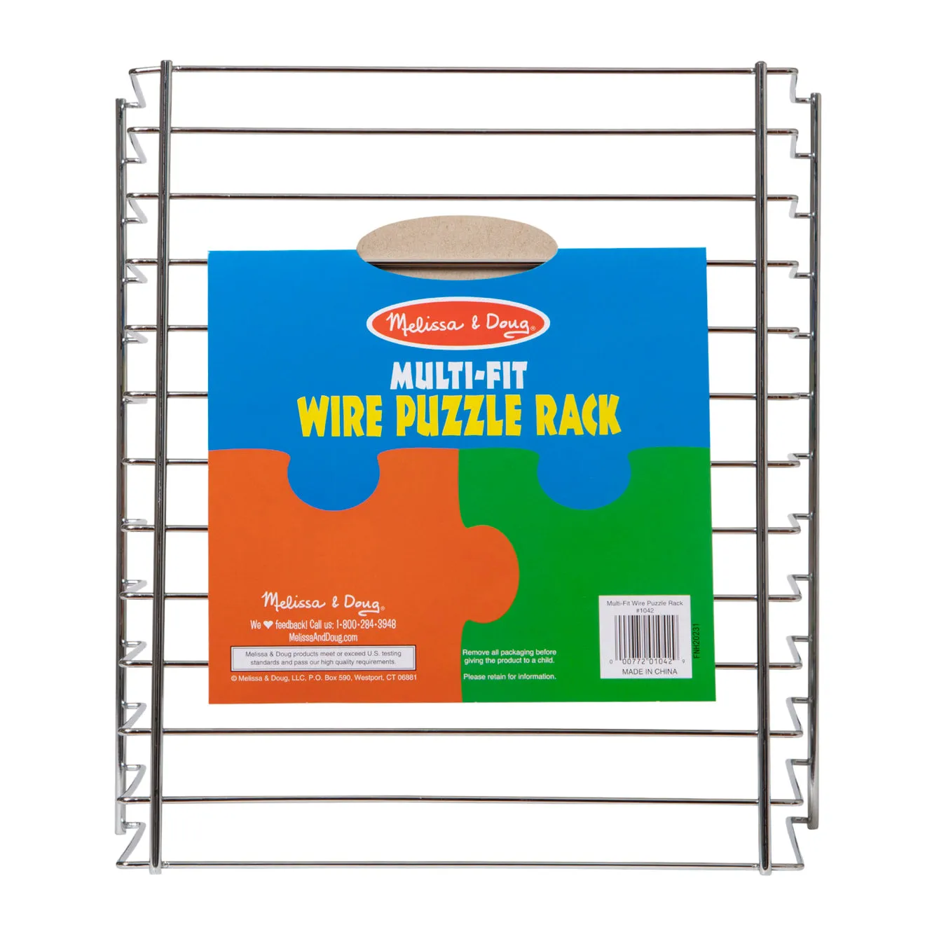 Melissa & Doug Multi-Fit Puzzle Regal Metall für 12 Holzpuzzle