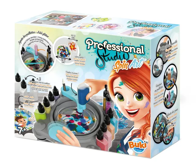Buki 5430 Professional Studio Spin Art Malset mit Glitzer