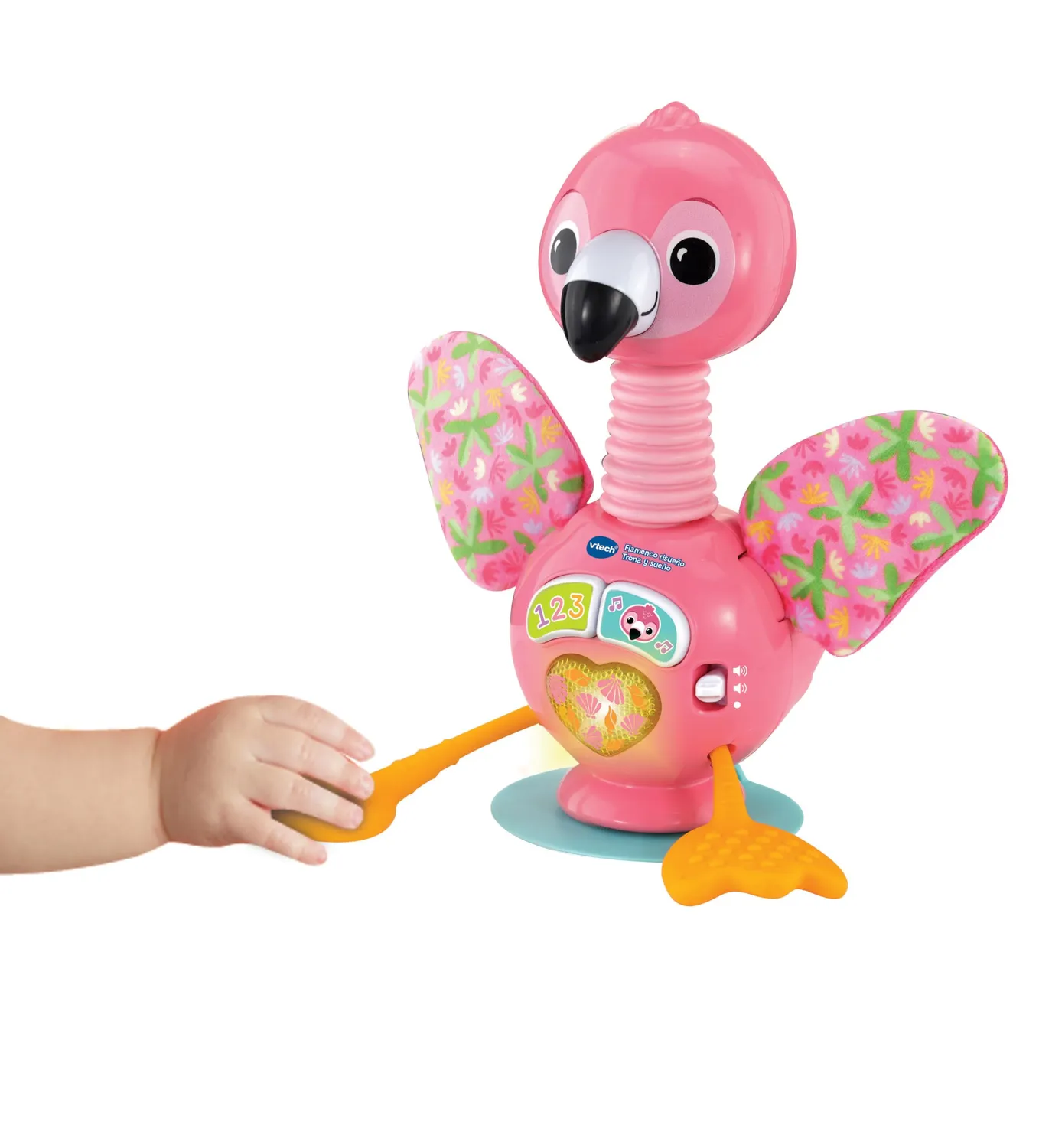 VTech Baby Flamingo Hochstuhlspielzeug spanisch ab 6 Monate