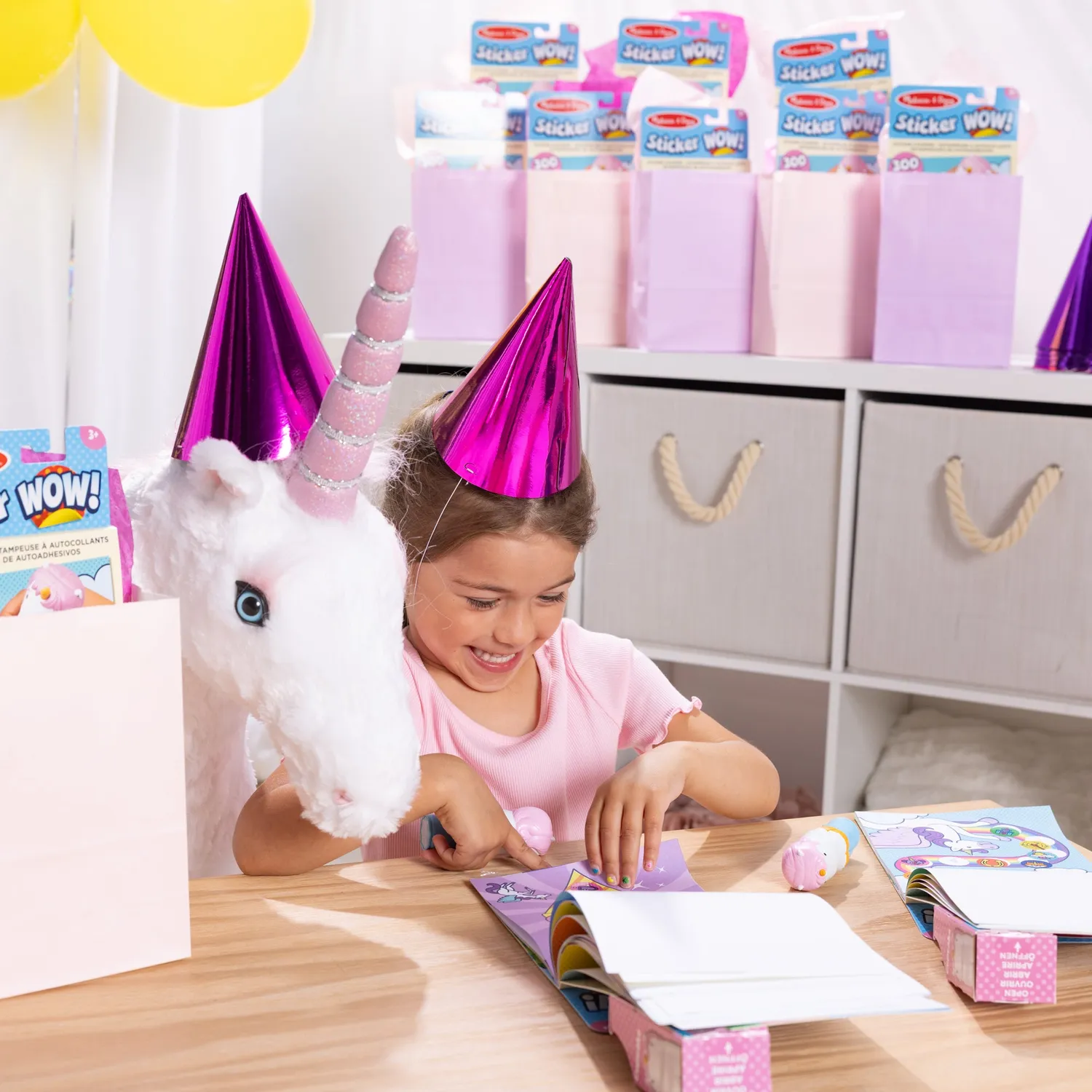 Melissa & Doug Sticker WOW! Einhorn Sticker-Set 12er-Pack ab 3 Jahre