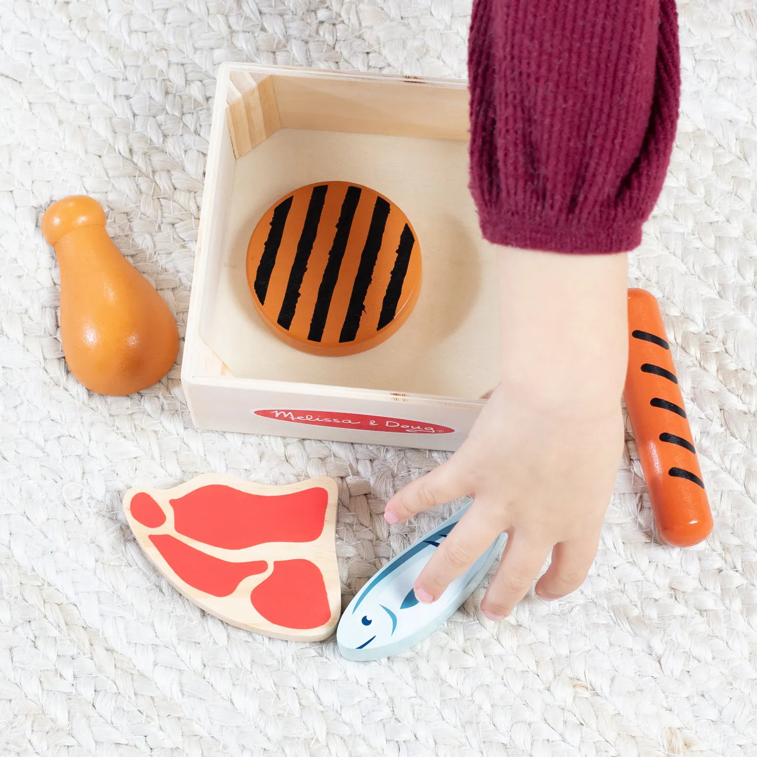 Melissa & Doug Food Groups Spielessen Protein Holz 6-teilig