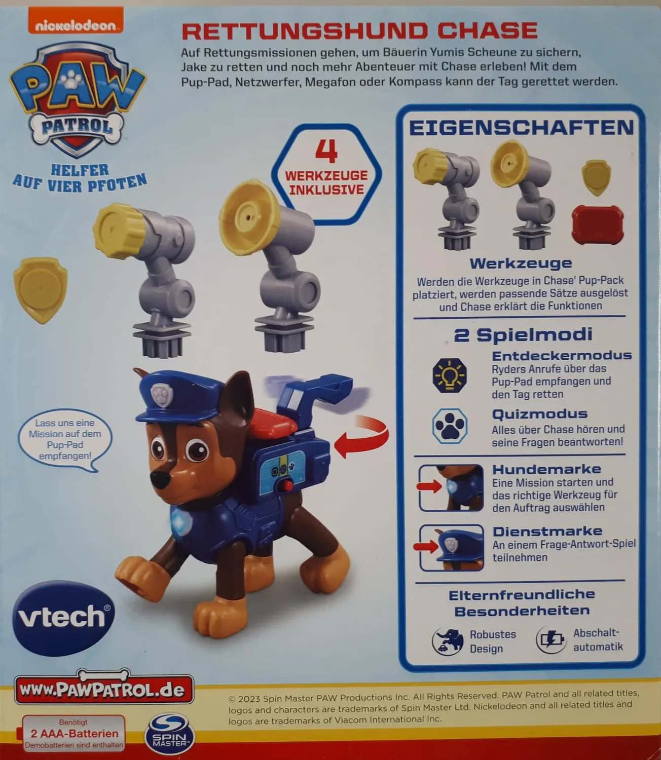 VTech PAW Patrol Skye Rettungshündin Interactive Figur 3-7 Jahre