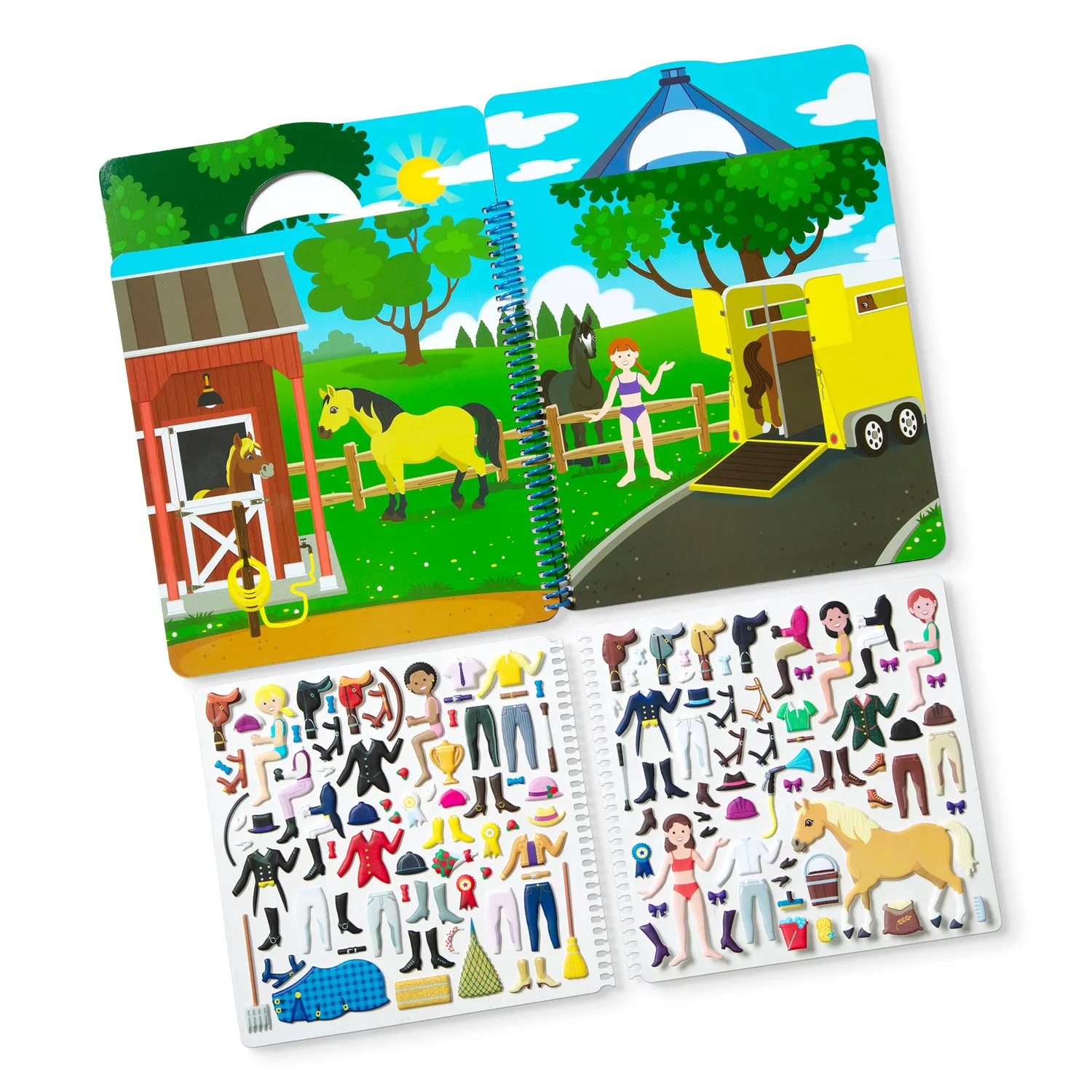 Melissa & Doug Riding Club Puffy Stickerheft Pferde 139 Sticker