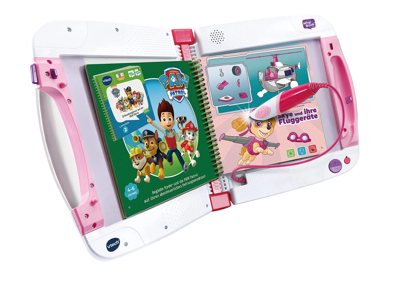 VTech MagiBook v2 Pink Lernbuchsystem mit 2 Büchern Stift