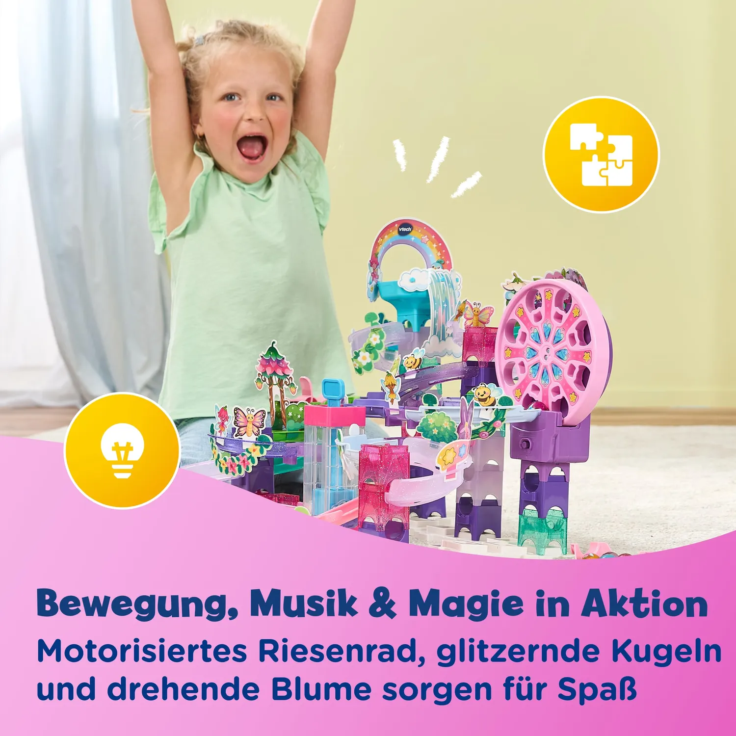 VTech Marble Rush Fairy Garden M500 Kugelbahn Set 78-teilig
