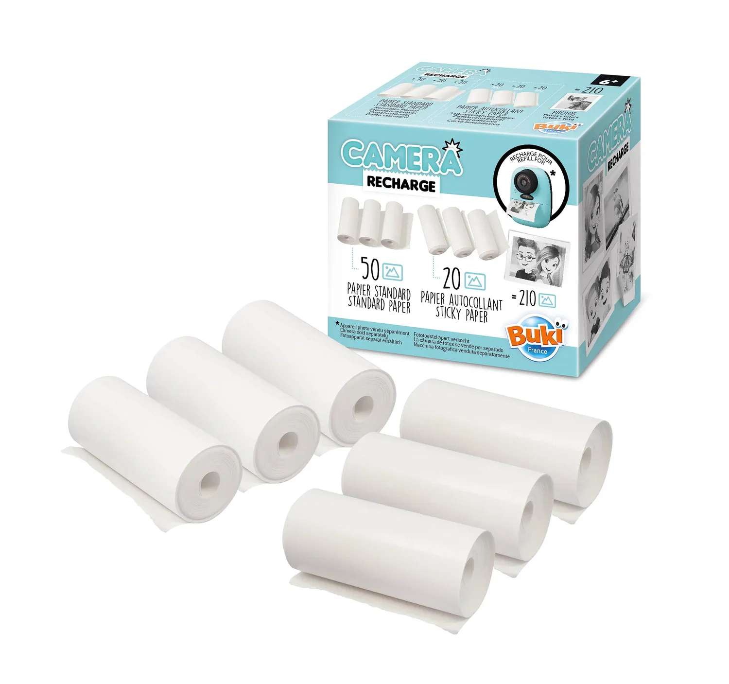Buki France PV08 Nachfüllpack Papierrollen 6 Rollen