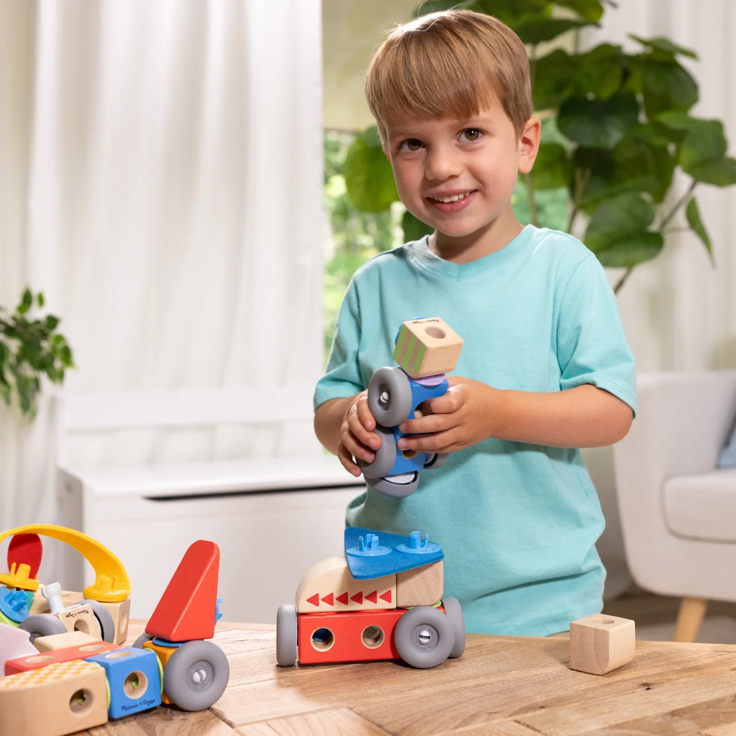 Melissa & Doug Blockables Stadt Bausteine Set 127-teilig