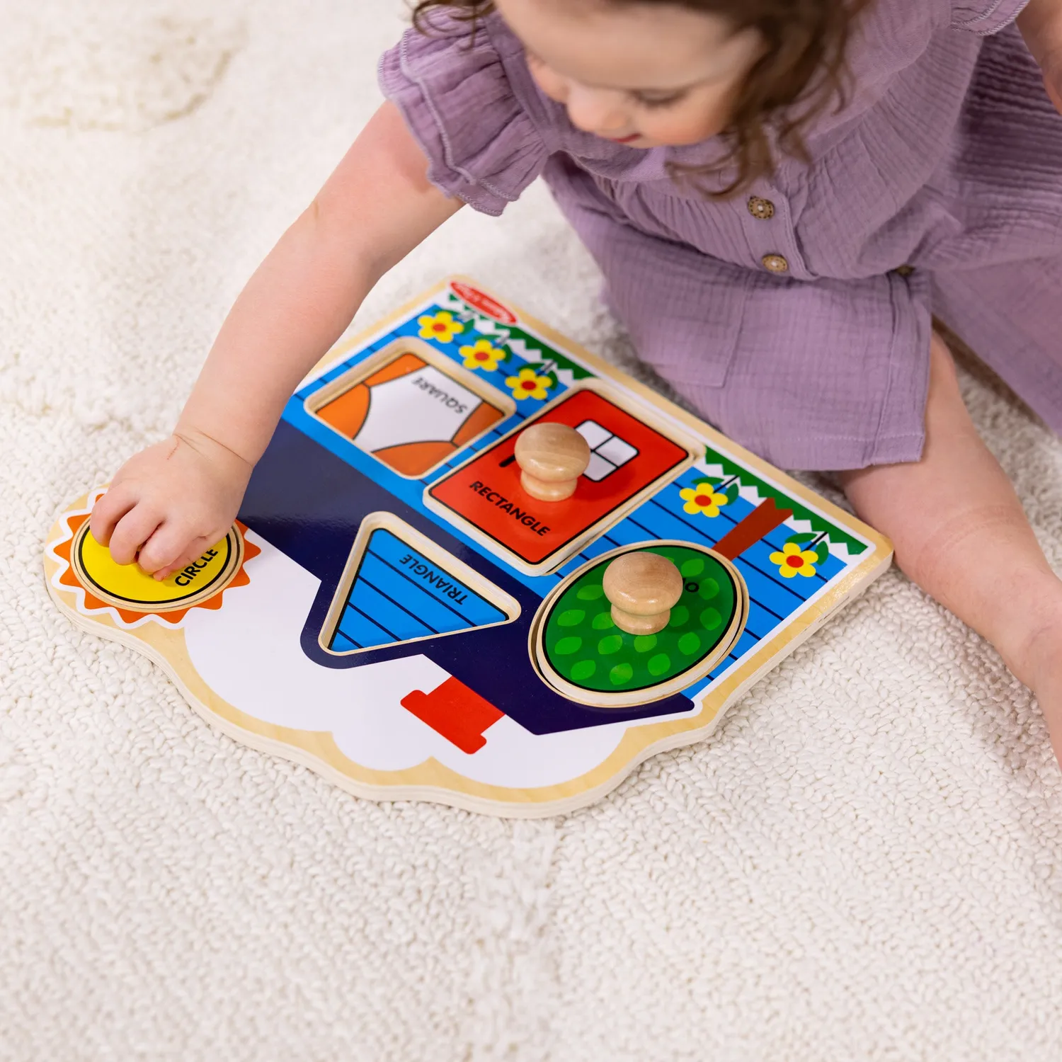 Melissa & Doug First Shapes Steckpuzzle Holz 5 Teile