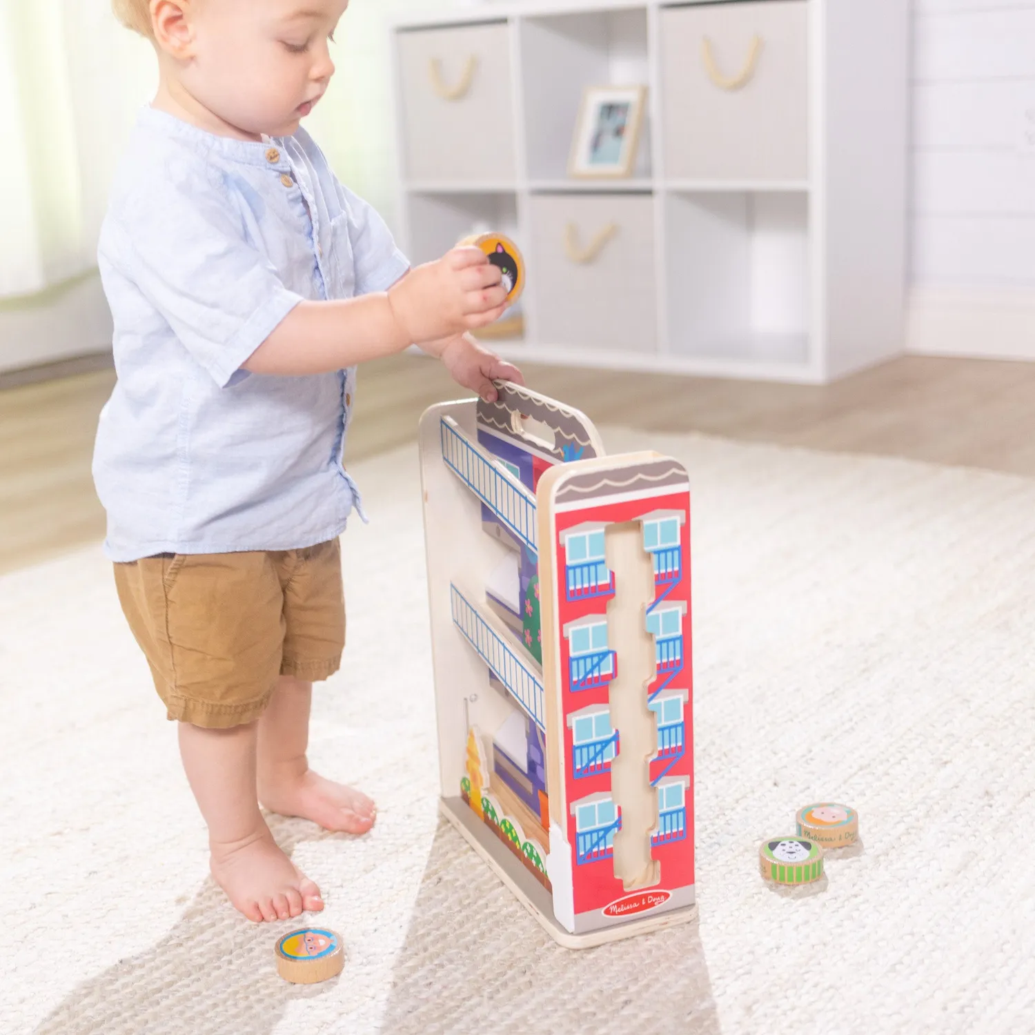 Melissa & Doug GO Tots Stadthaus Kugelbahn Holz ab 1 Jahr
