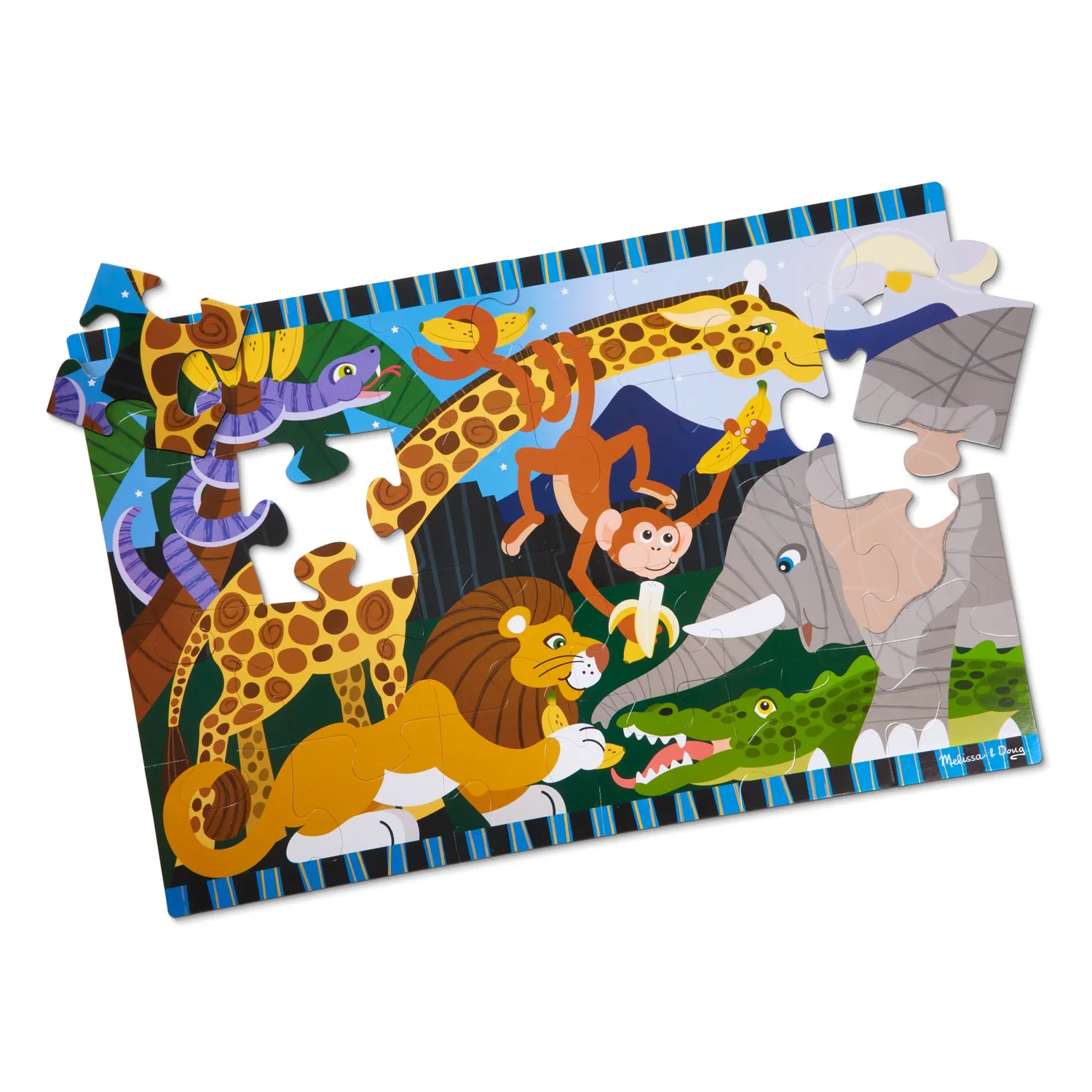 Melissa & Doug Safari Social Bodenpuzzle 24 Teile Tiere