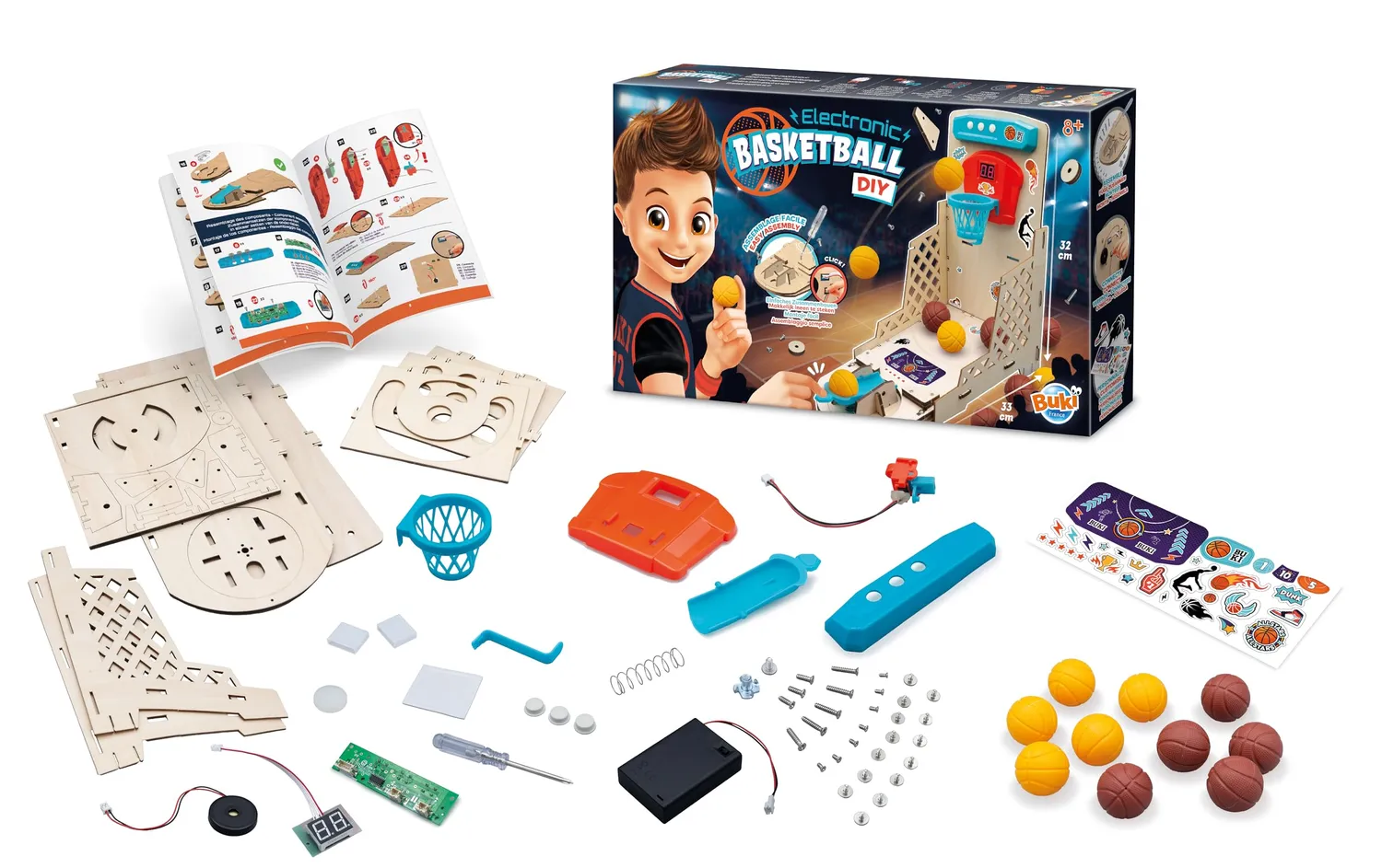 Buki 2151 Elektronischer Basketballkorb Bausatz ab 8 Jahren