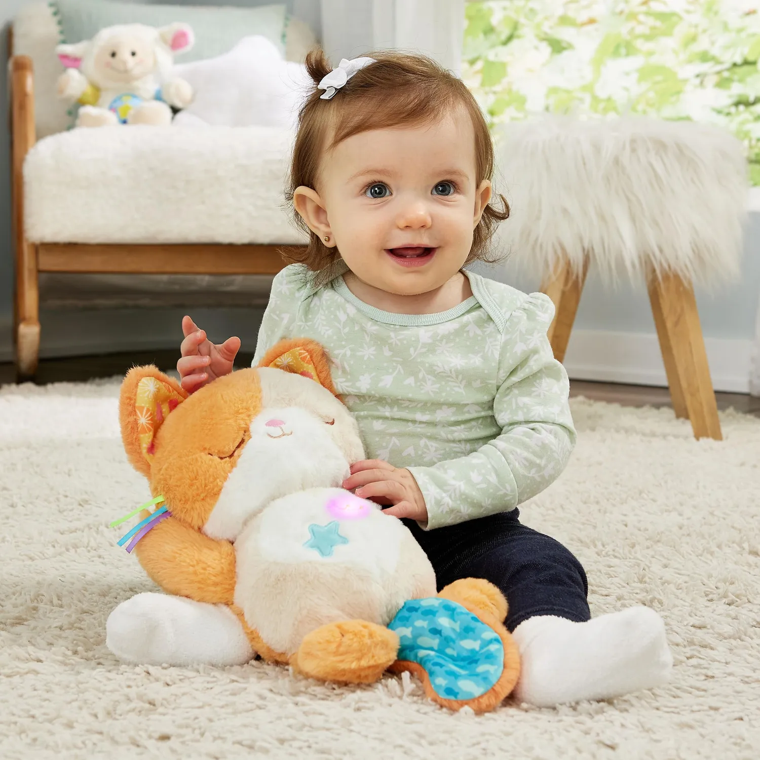 VTech Baby Schlummer-Kätzchen Kuscheltier mit Nachtlicht 0-36 M.
