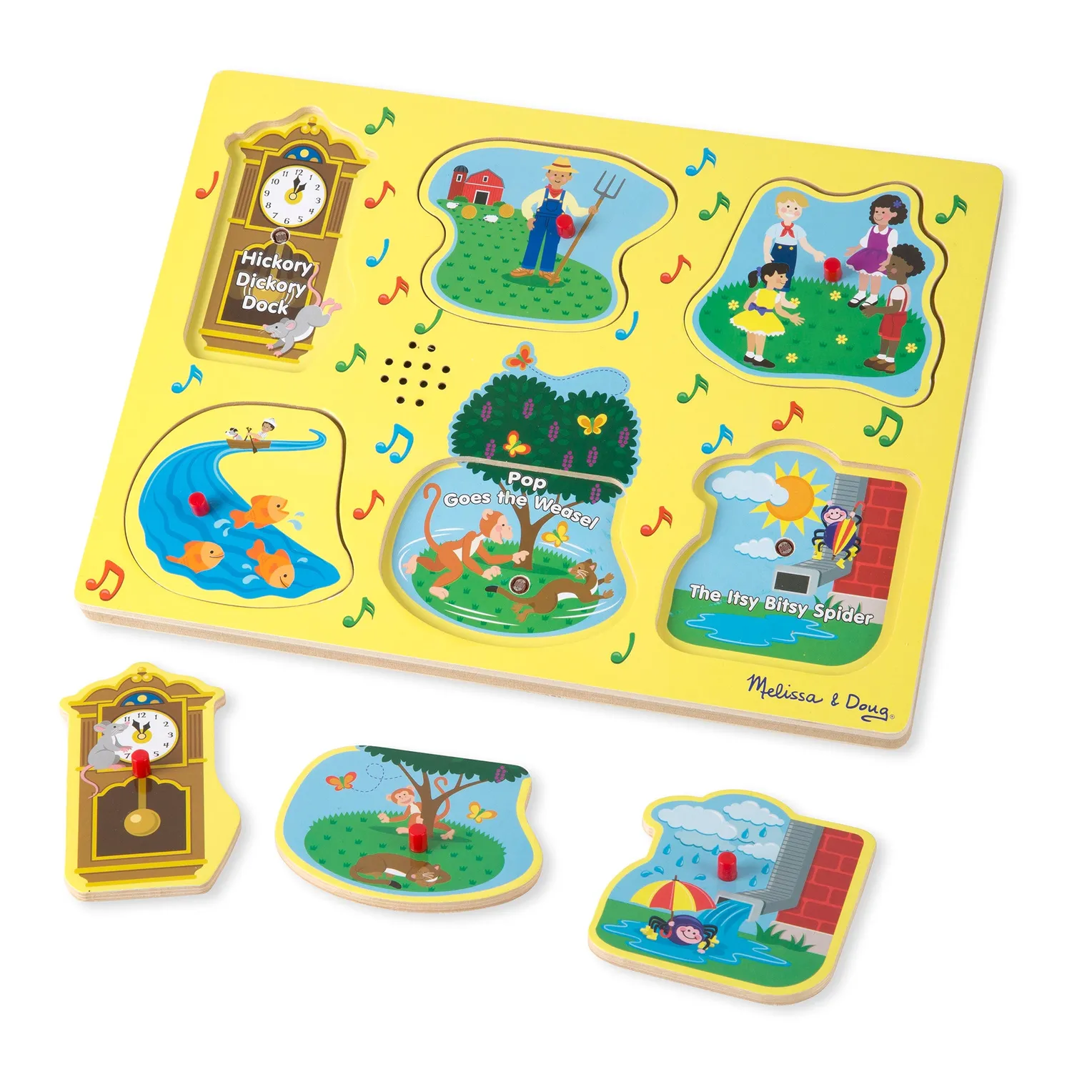 Melissa & Doug Nursery Rhymes 1 Soundpuzzle Holz 6 Teile mit Musik