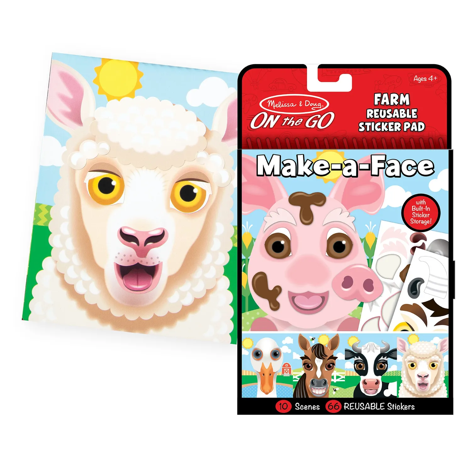 Melissa & Doug Make-a-Face Stickerblöcke 3er-Set Tiere