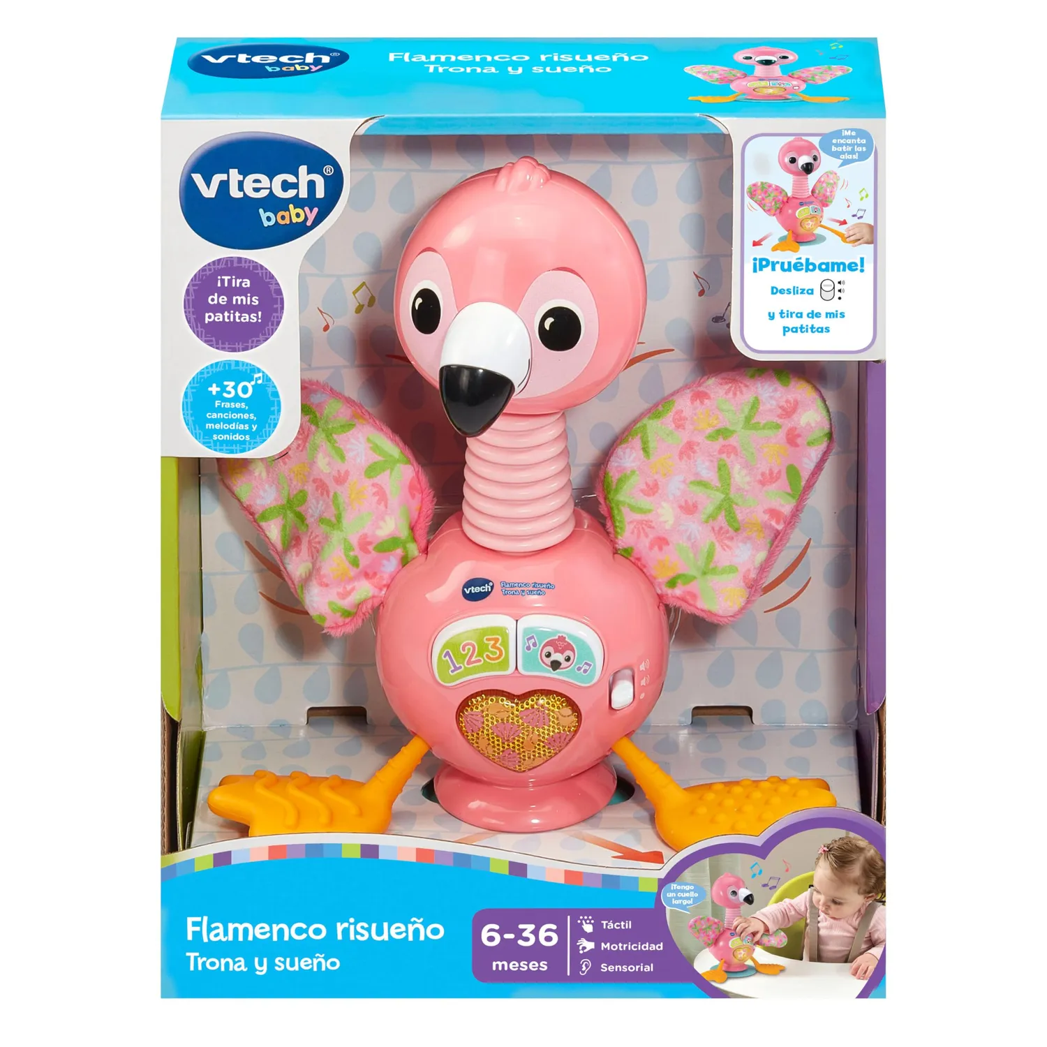 VTech Baby Flamingo Hochstuhlspielzeug spanisch ab 6 Monate
