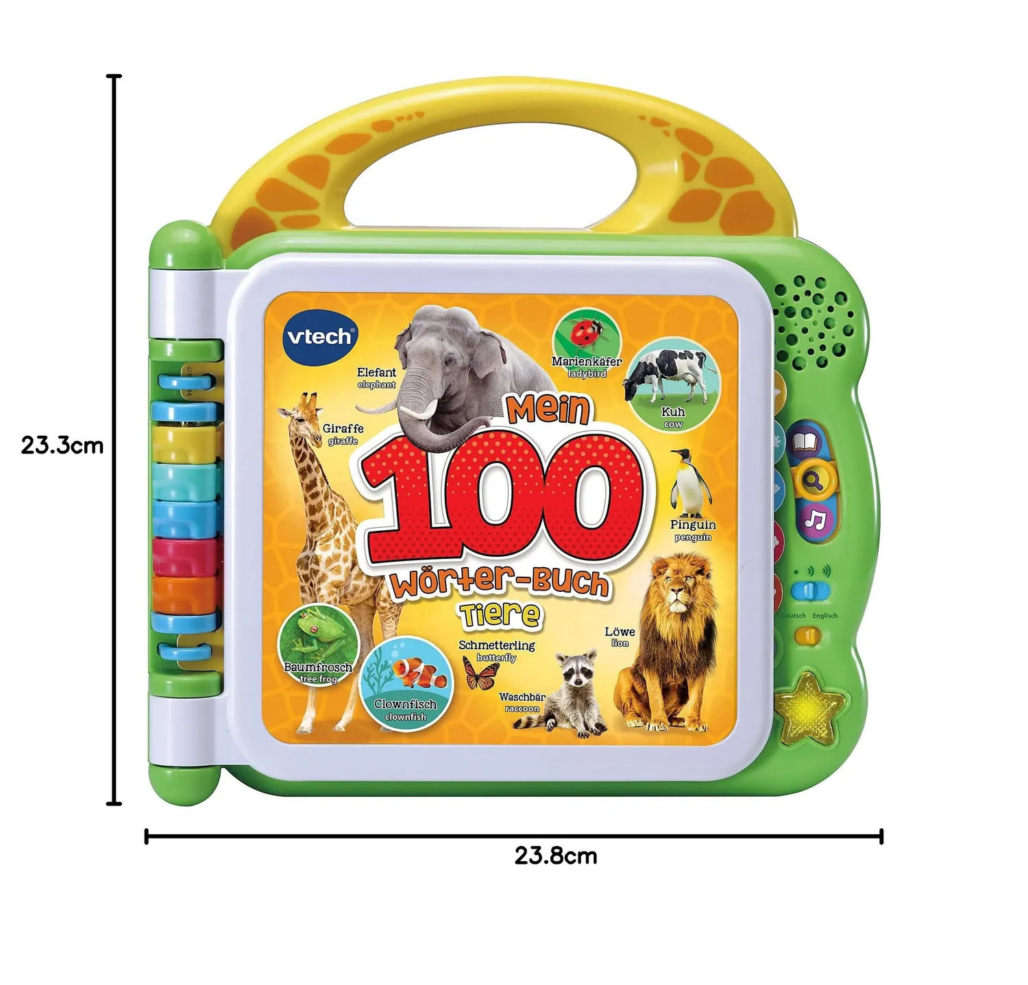 VTech Mein 100-Wörter-Buch Tiere 80-609544 Bilderbuch zweisprachig