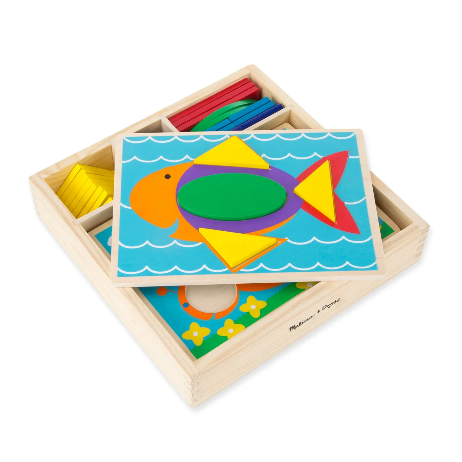 Melissa & Doug Beginner Pattern Blocks Legespiel Holz