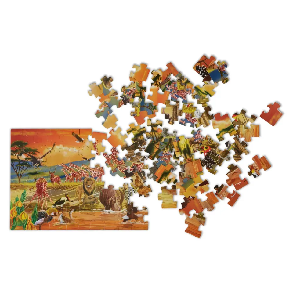Melissa & Doug Safari Floor Puzzle Bodenpuzzle 100 Teile