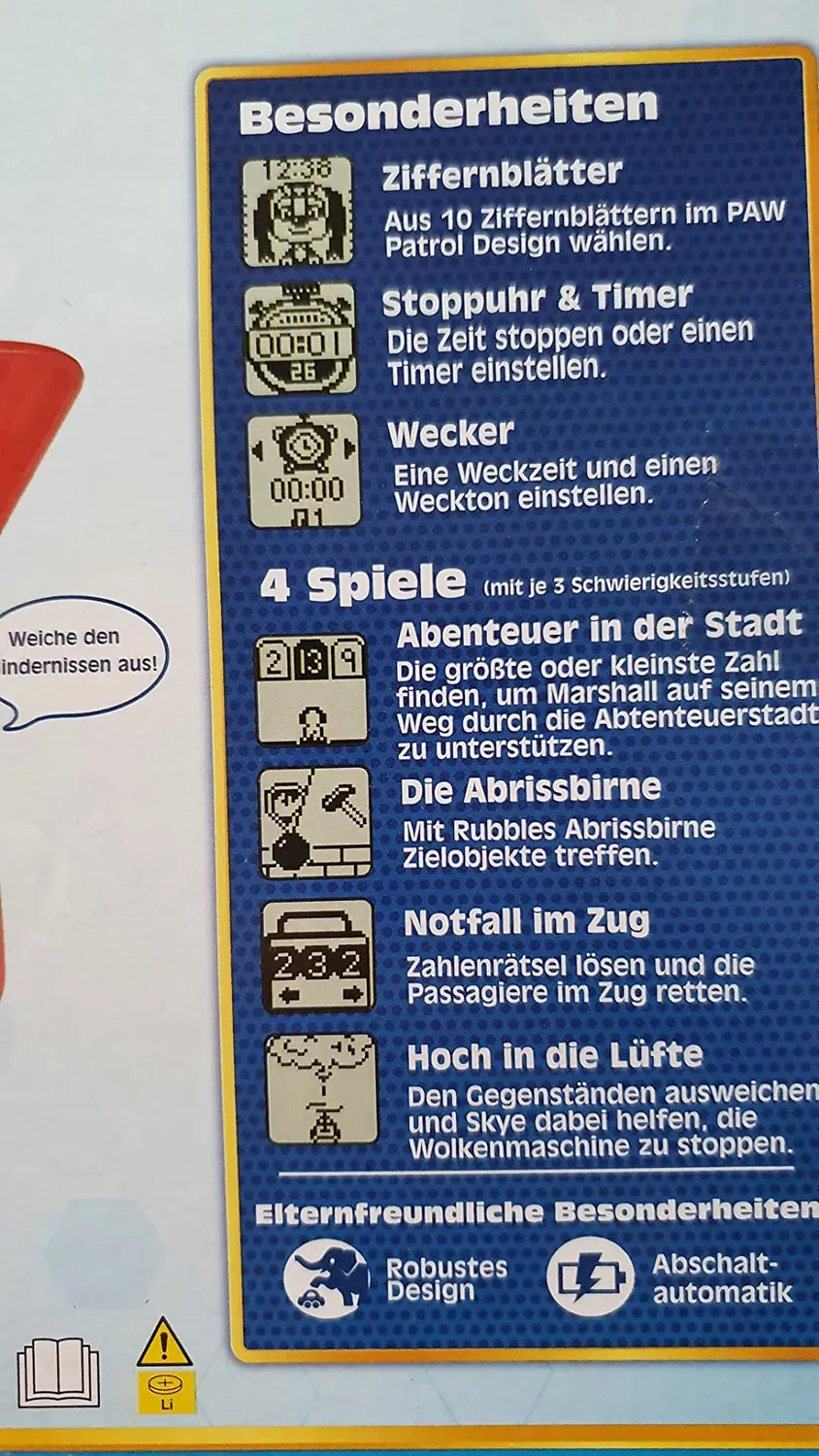 VTech PAW Patrol Marshall-Lernuhr Kinderuhr digital mit Spielen 3-6 J.