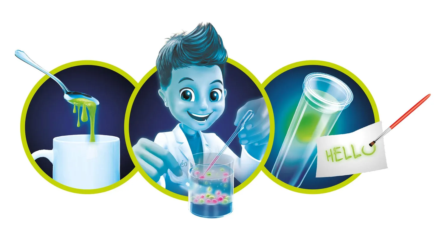Buki Mini Lab Fosfor & Fluo 3011 Experimentierkasten leuchtend