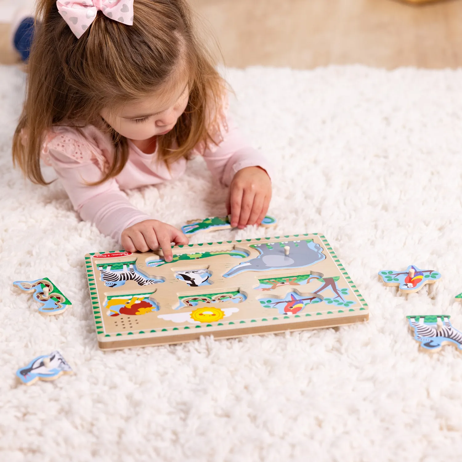 Melissa & Doug Zoo Soundpuzzle Tiere 8 Teile