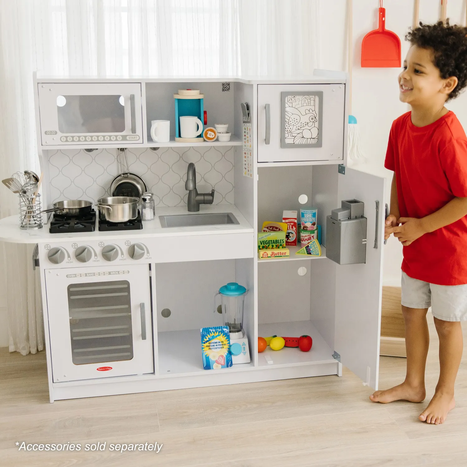 Melissa & Doug Chef's Kitchen Cloud Kinderküche Holz Weiß