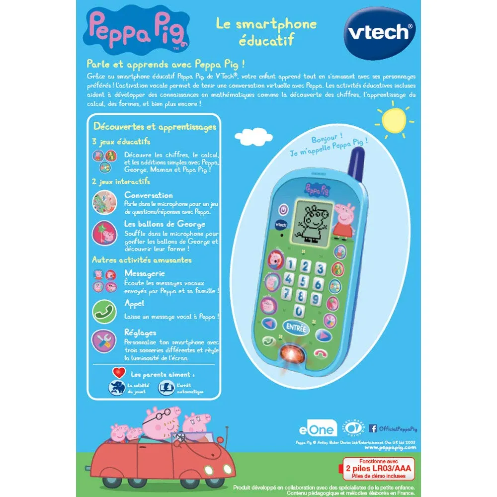 VTech Peppa Pig Kinder-Telefon Spielzeug-Handy französisch 2-5 J.