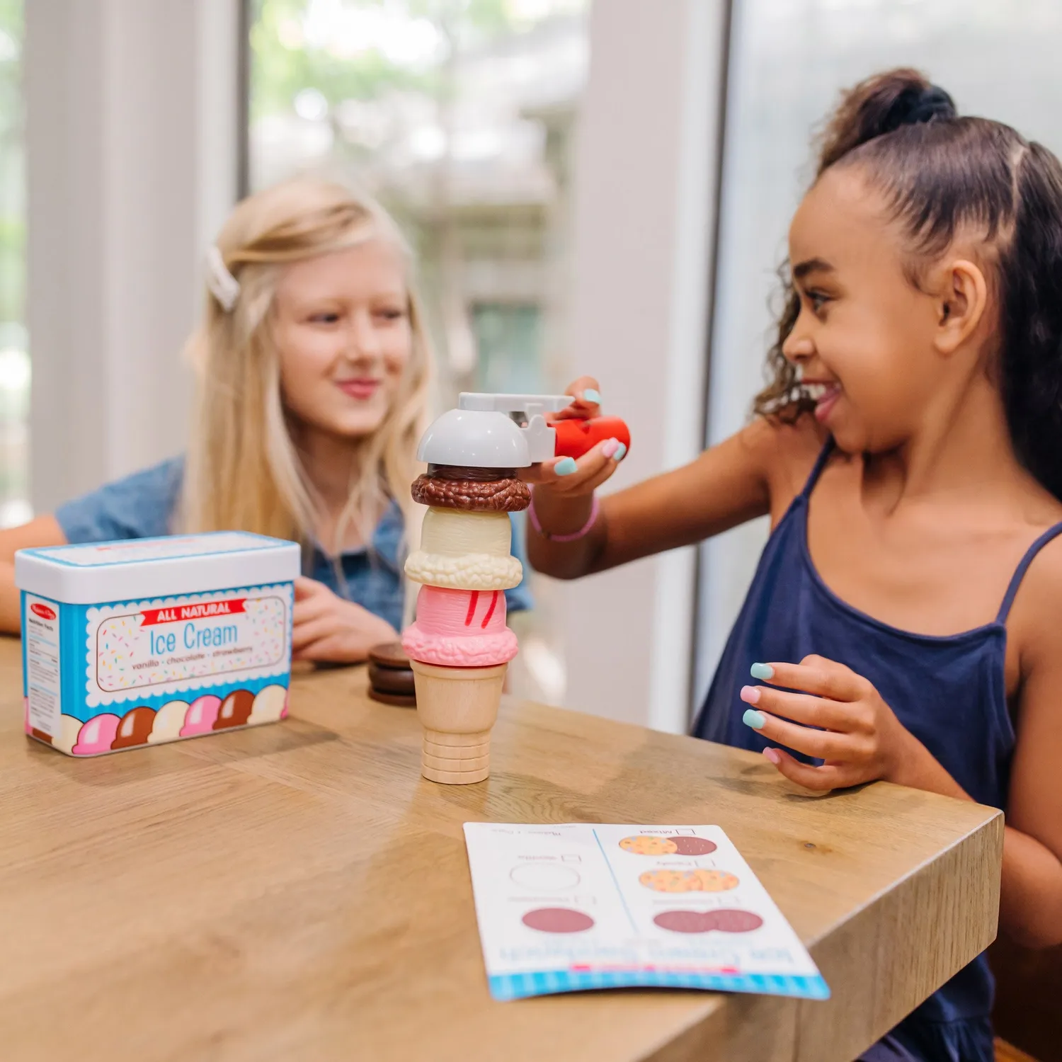 Melissa & Doug Scoops & Sandwiches Eis Kaufladen-Set 13-teilig Holz