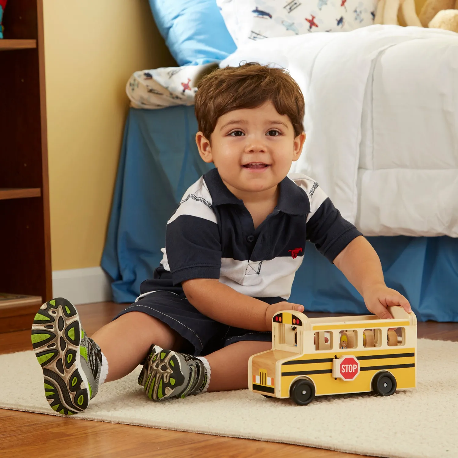 Melissa & Doug Wooden School Bus Schulbus Holz 8-teilig