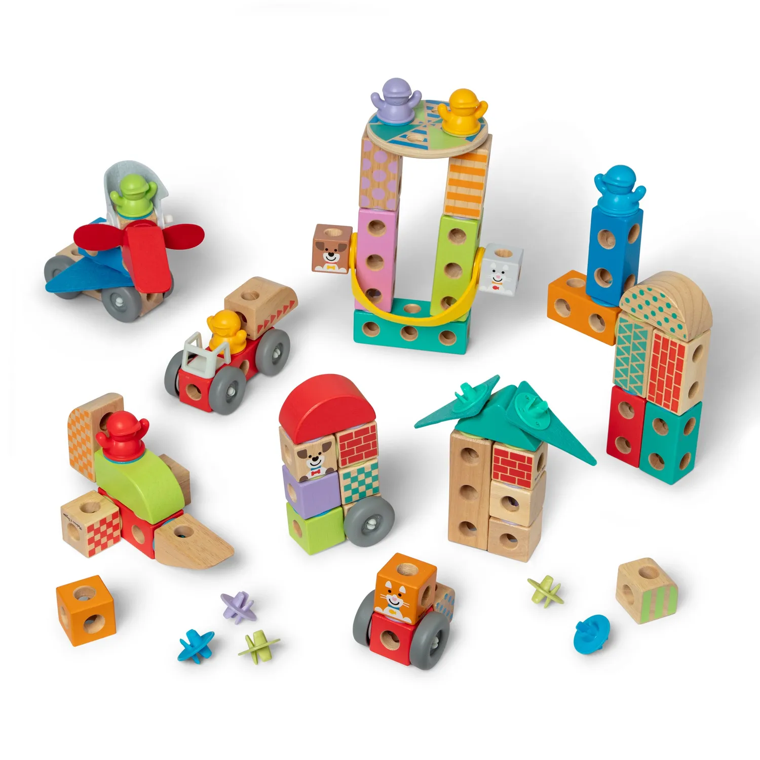 Melissa & Doug Blockables Stadt Bausteine Set 127-teilig