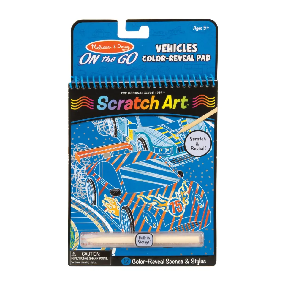 Melissa & Doug Vehicles Color-Reveal Kratzheft Fahrzeuge ab 3 Jahre