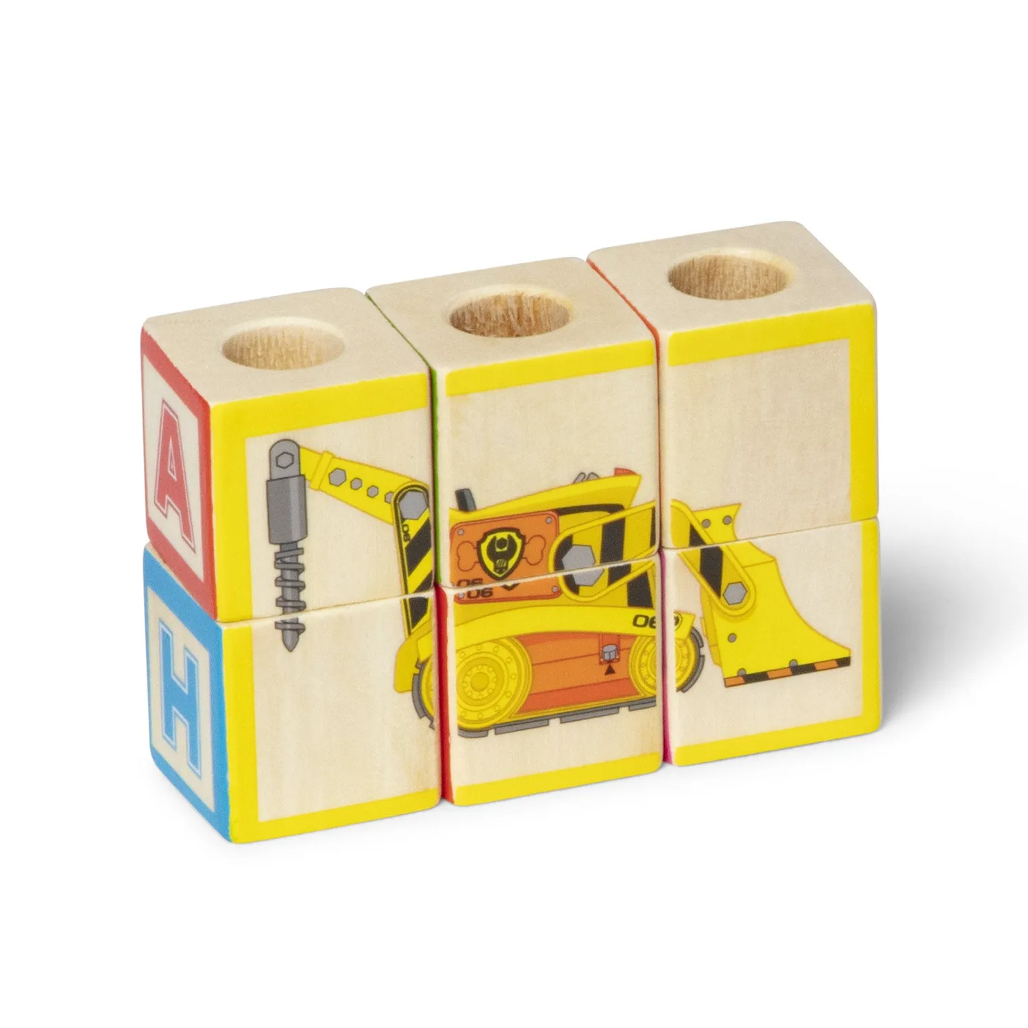 Melissa & Doug PAW Patrol ABC Holz-Laster Bausteine